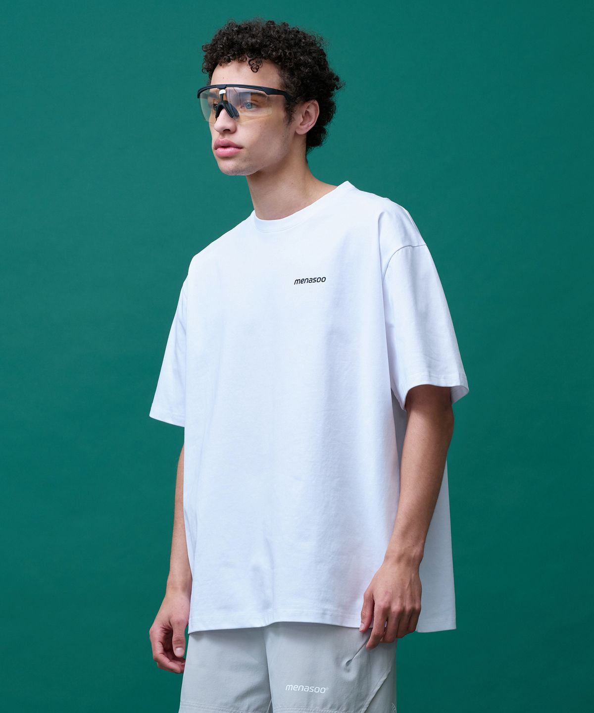 미나수(MENASOO) Unisex Symbol Sorona Basic T Shirt_White