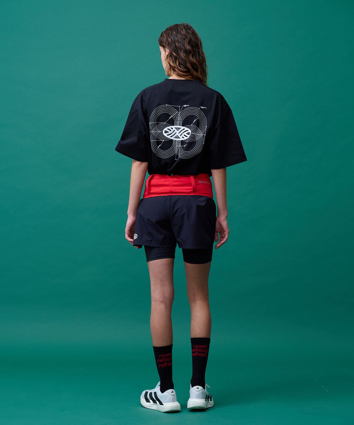 미나수(MENASOO) Unisex Symbol Sorona Basic T Shirt_Black
