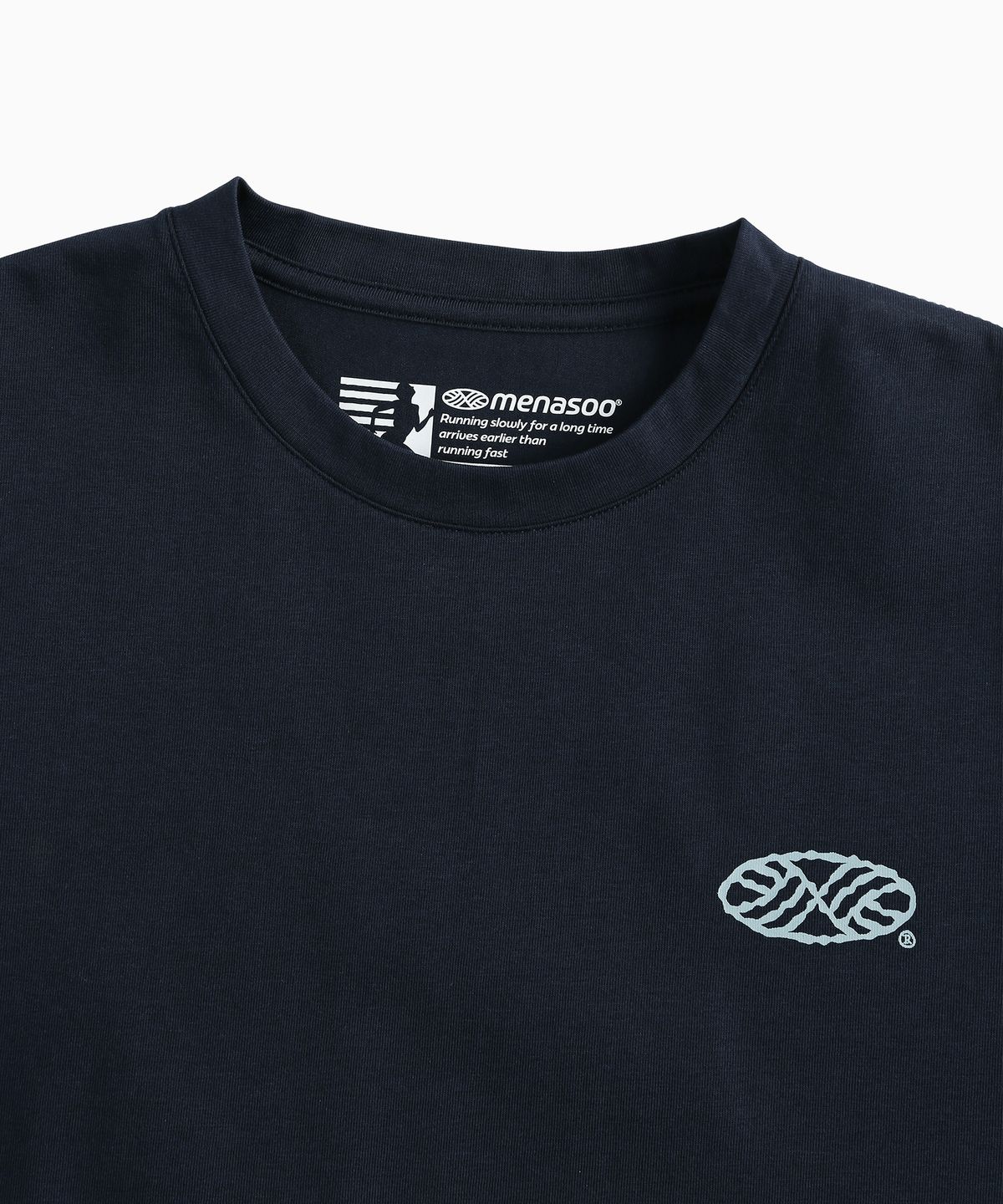 미나수(MENASOO) Unisex Symbol Sorona Basic T Shirt_Black