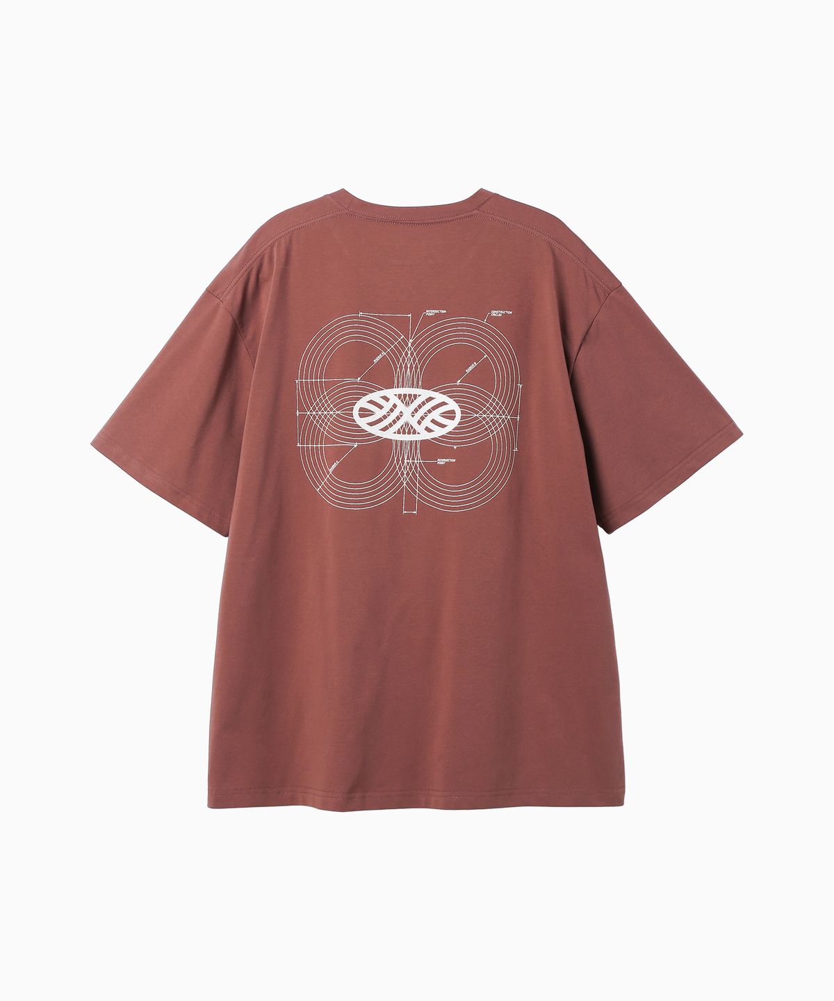 미나수(MENASOO) Unisex Symbol Sorona Basic T Shirt_Brick