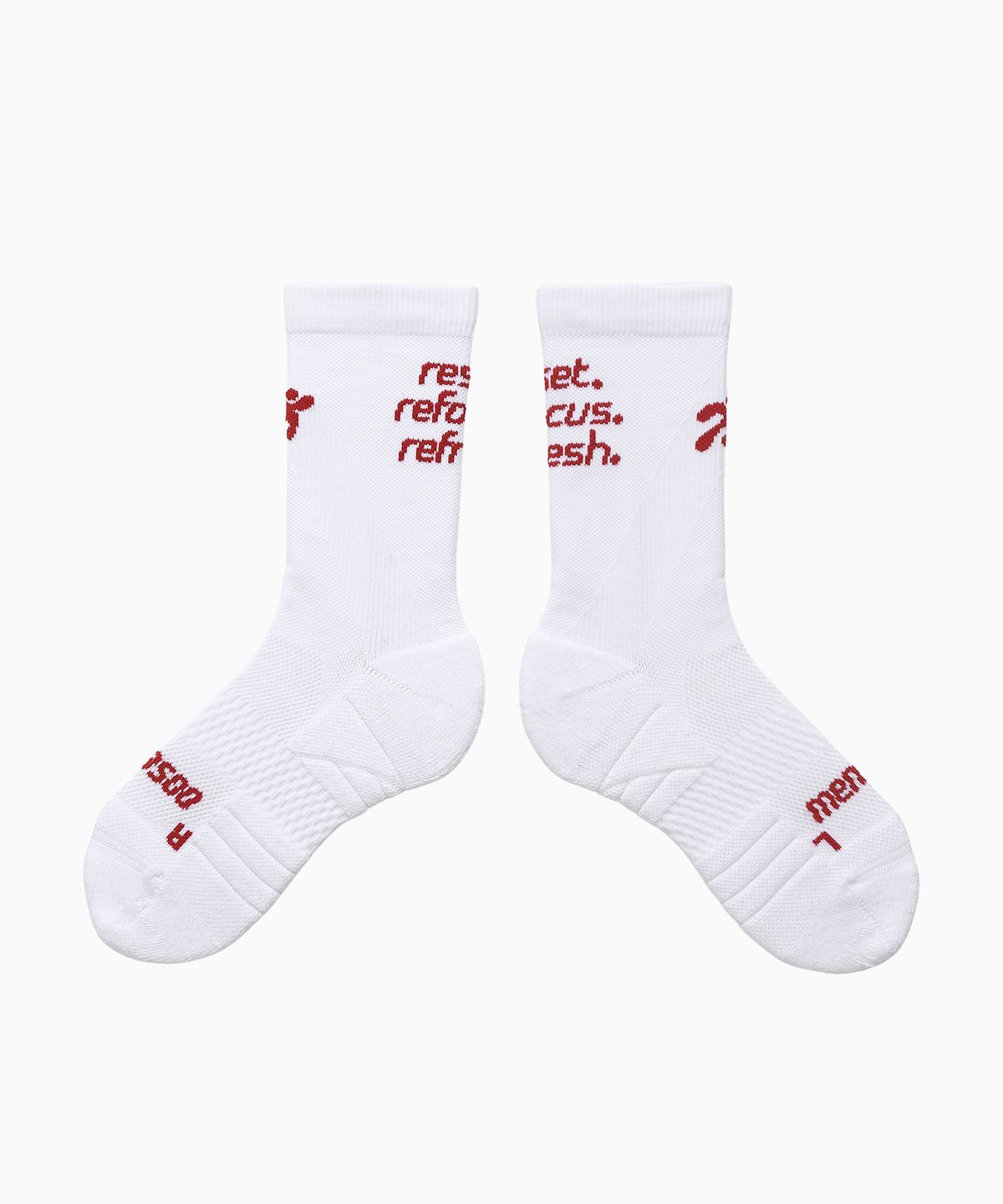 미나수(MENASOO) Flow Running Crew Socks_White