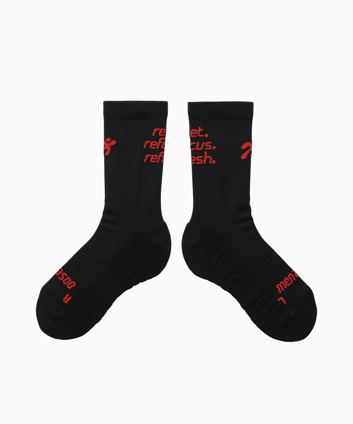 미나수(MENASOO) Flow Running Crew Socks_Black