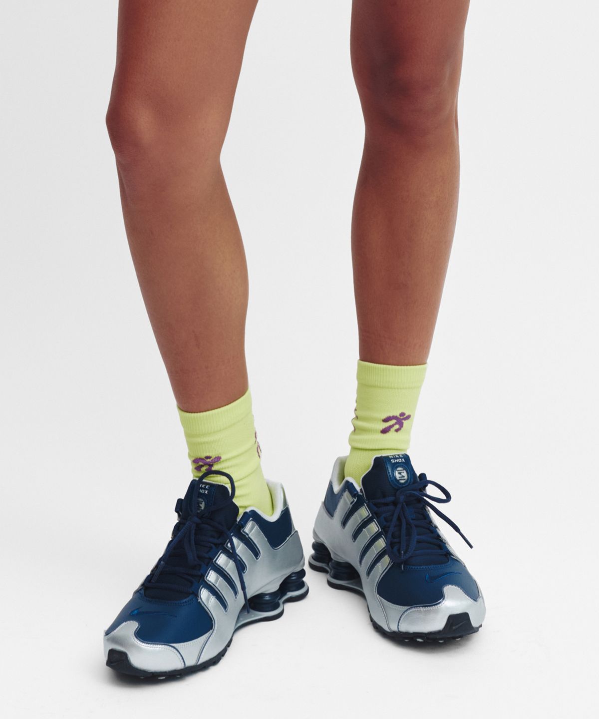 미나수(MENASOO) Flow Running Crew Socks_Lime
