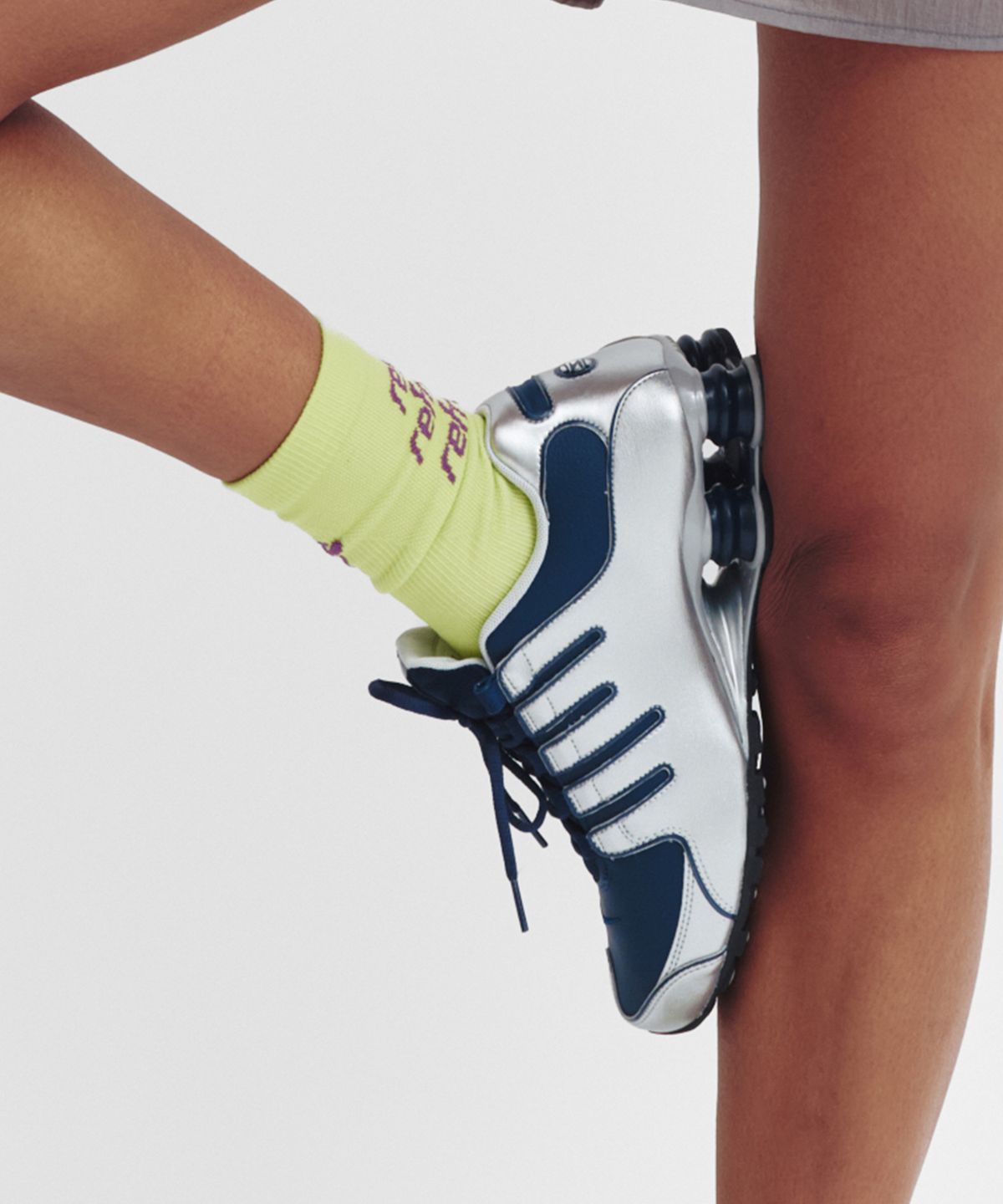 미나수(MENASOO) Flow Running Crew Socks_Lime
