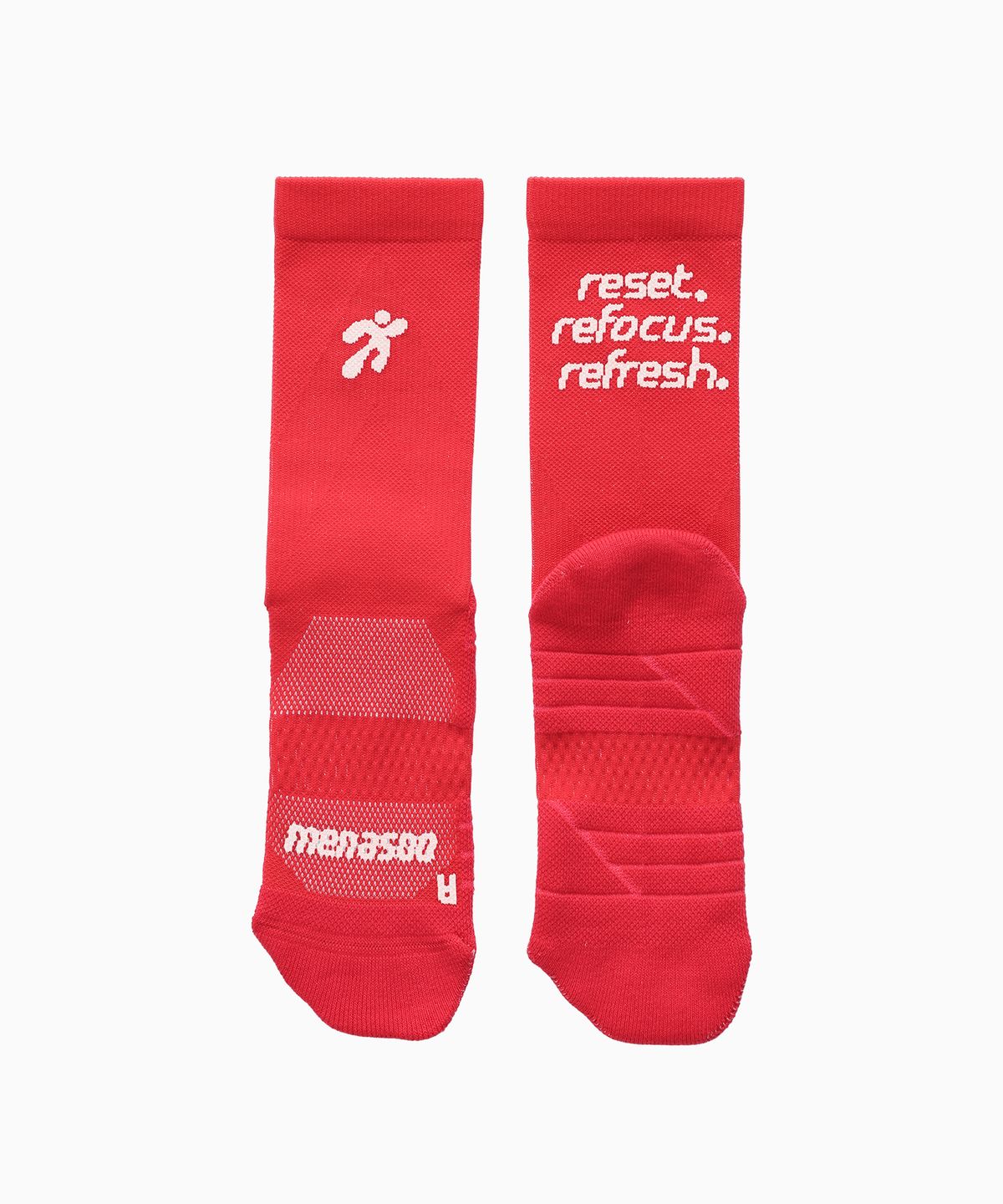 미나수(MENASOO) Flow Running Crew Socks_Pink