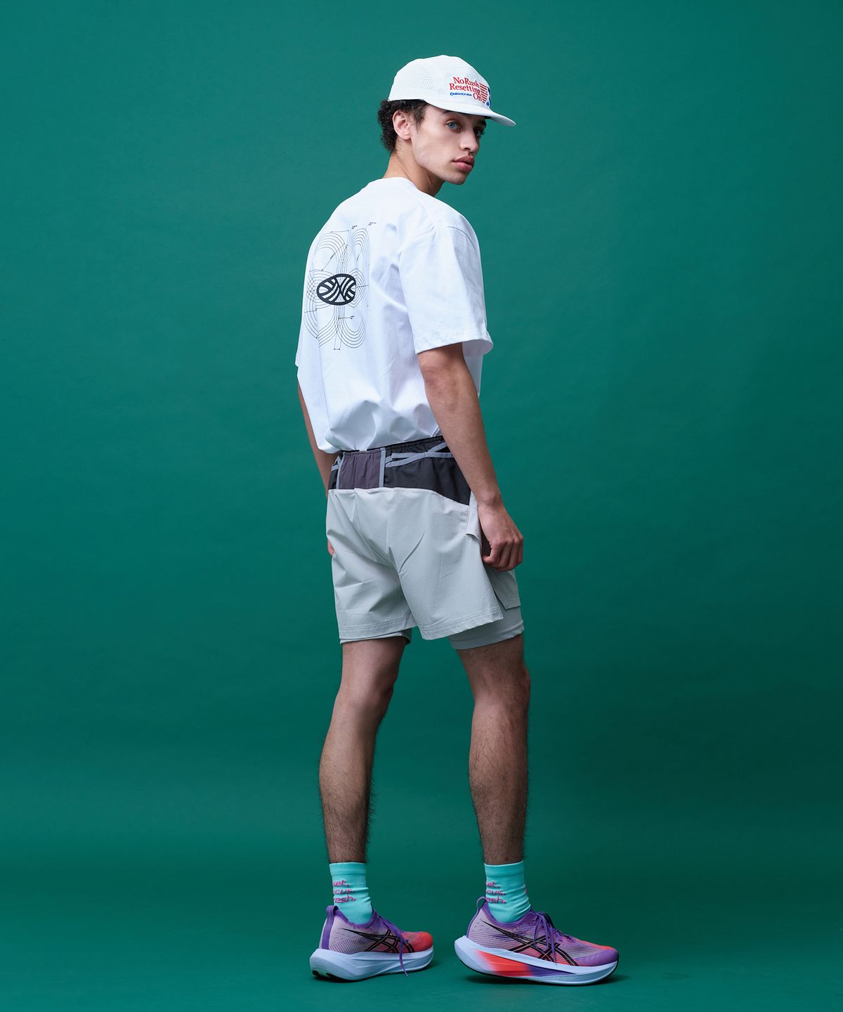 미나수(MENASOO) Running Sports No Rush Short Brim Cap_White