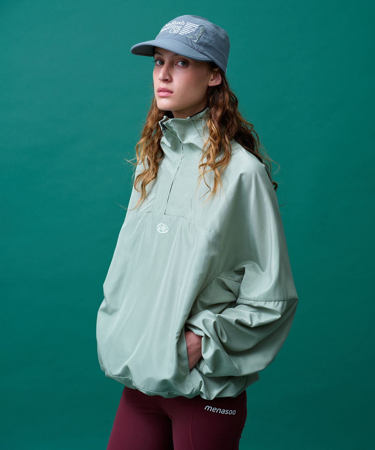 미나수(MENASOO) Running Sports No Rush Short Brim Cap_Mint