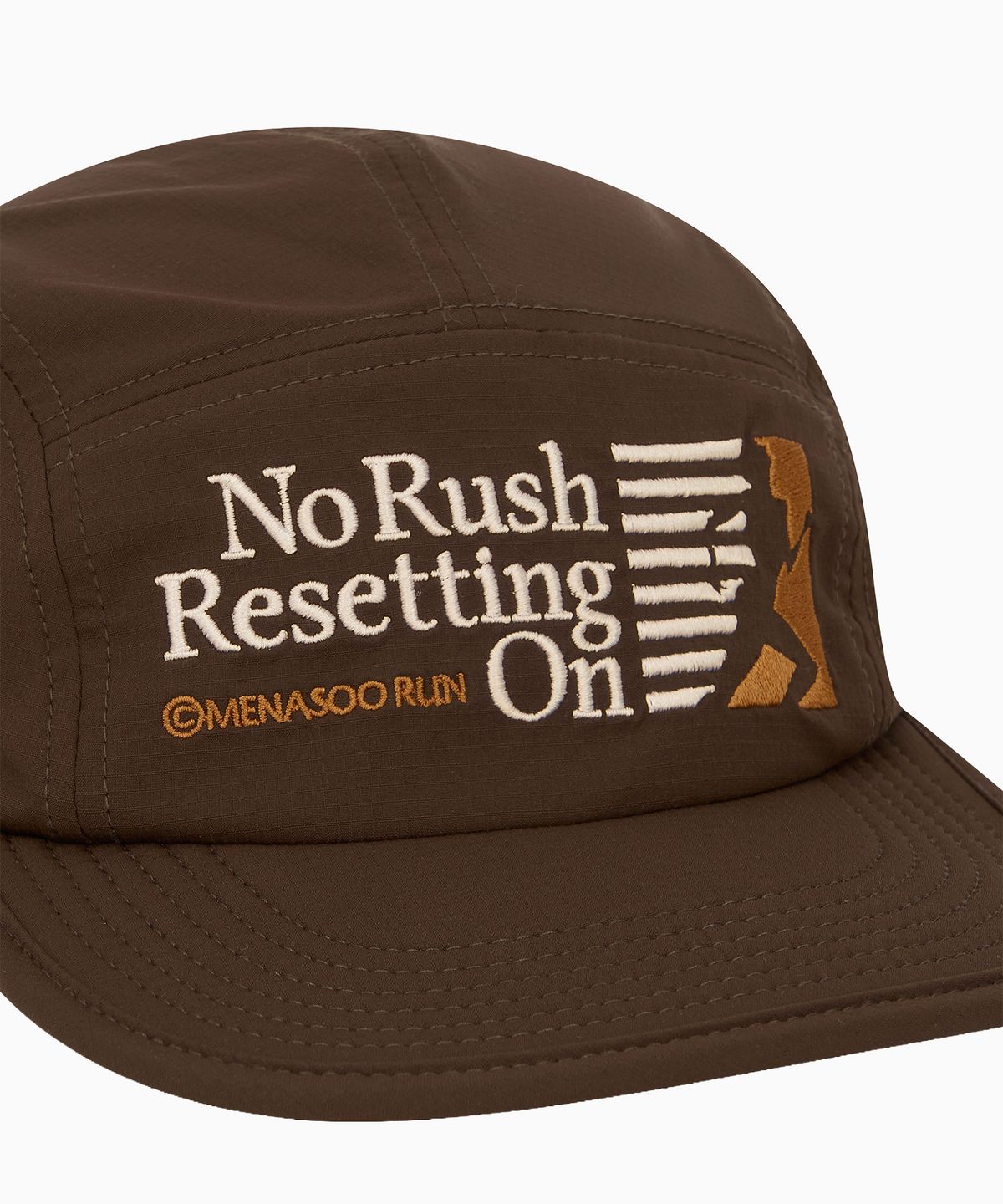 미나수(MENASOO) Running Sports No Rush Short Brim Cap_Brown
