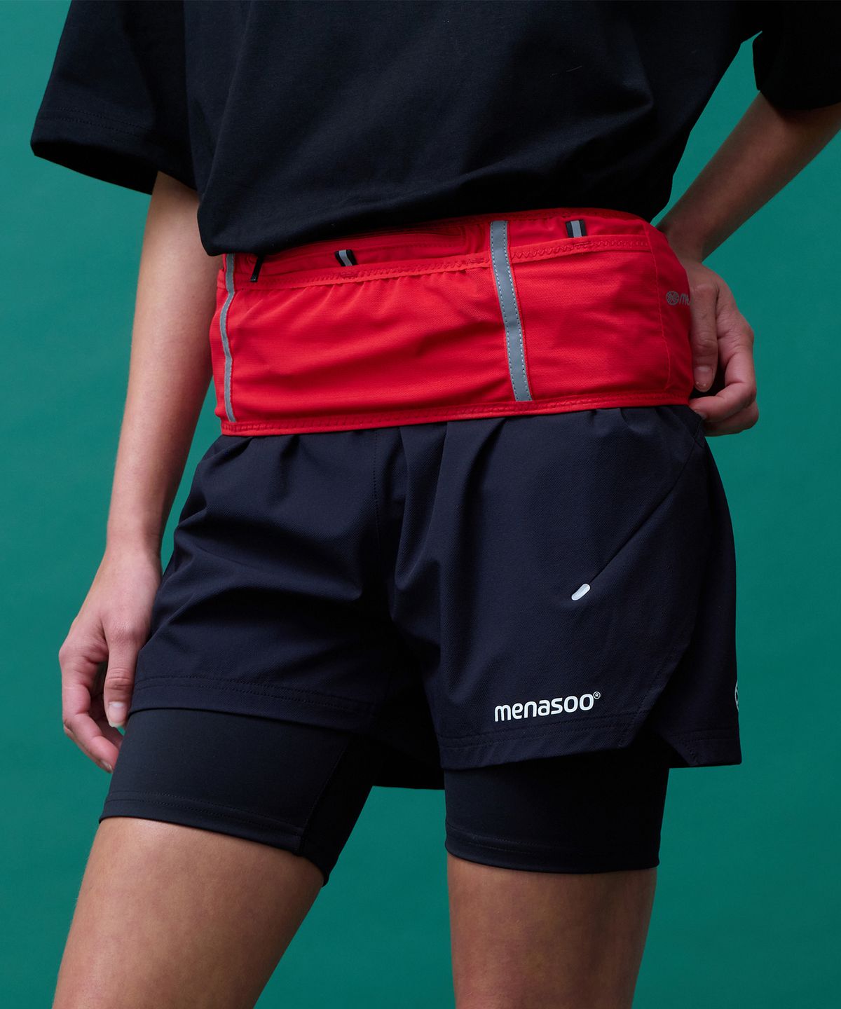 미나수(MENASOO) Distance Running Belt_Red