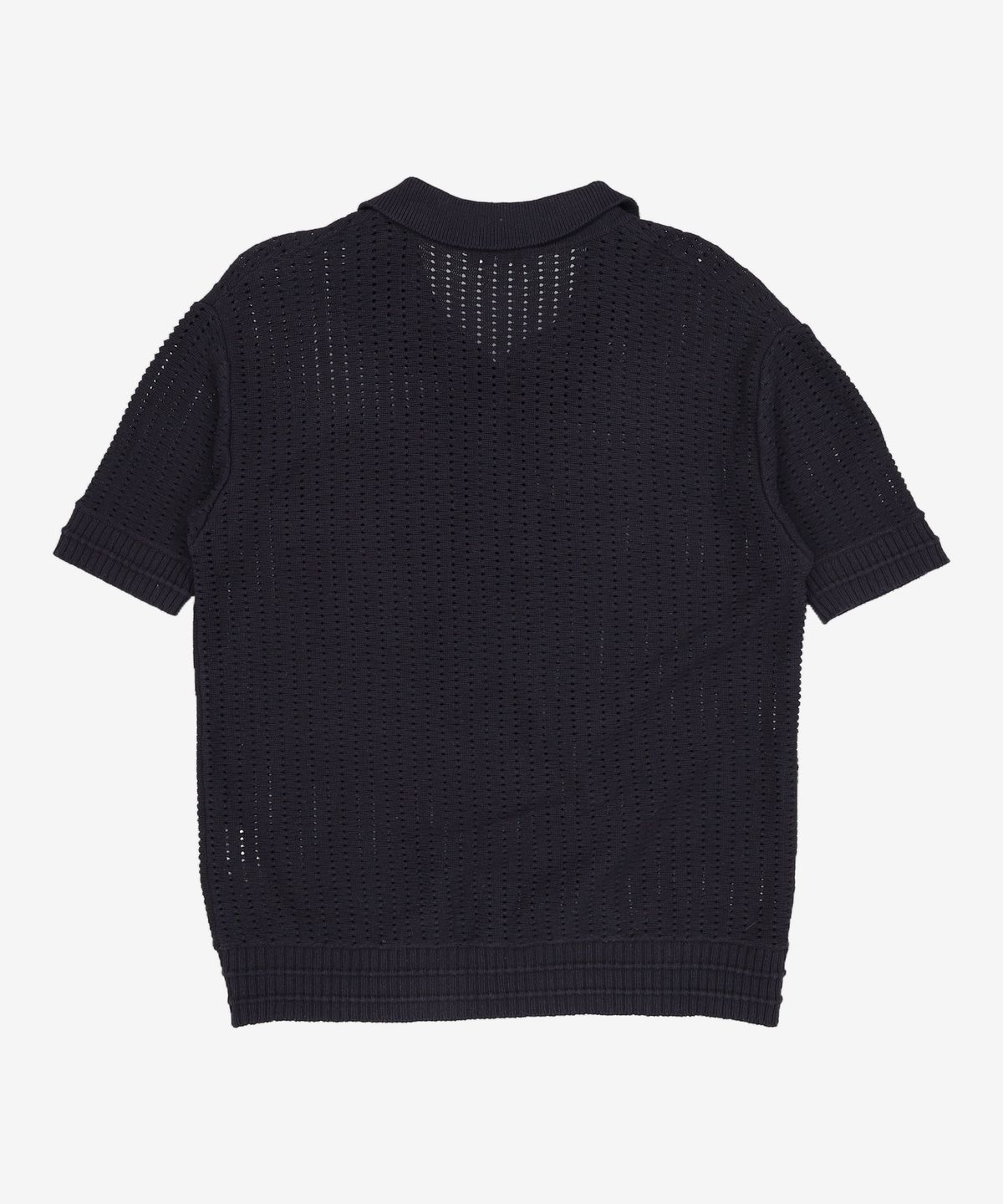 메종미네드(MAISON MINED) SAINT BLACK KNIT HALF SHIRTS M