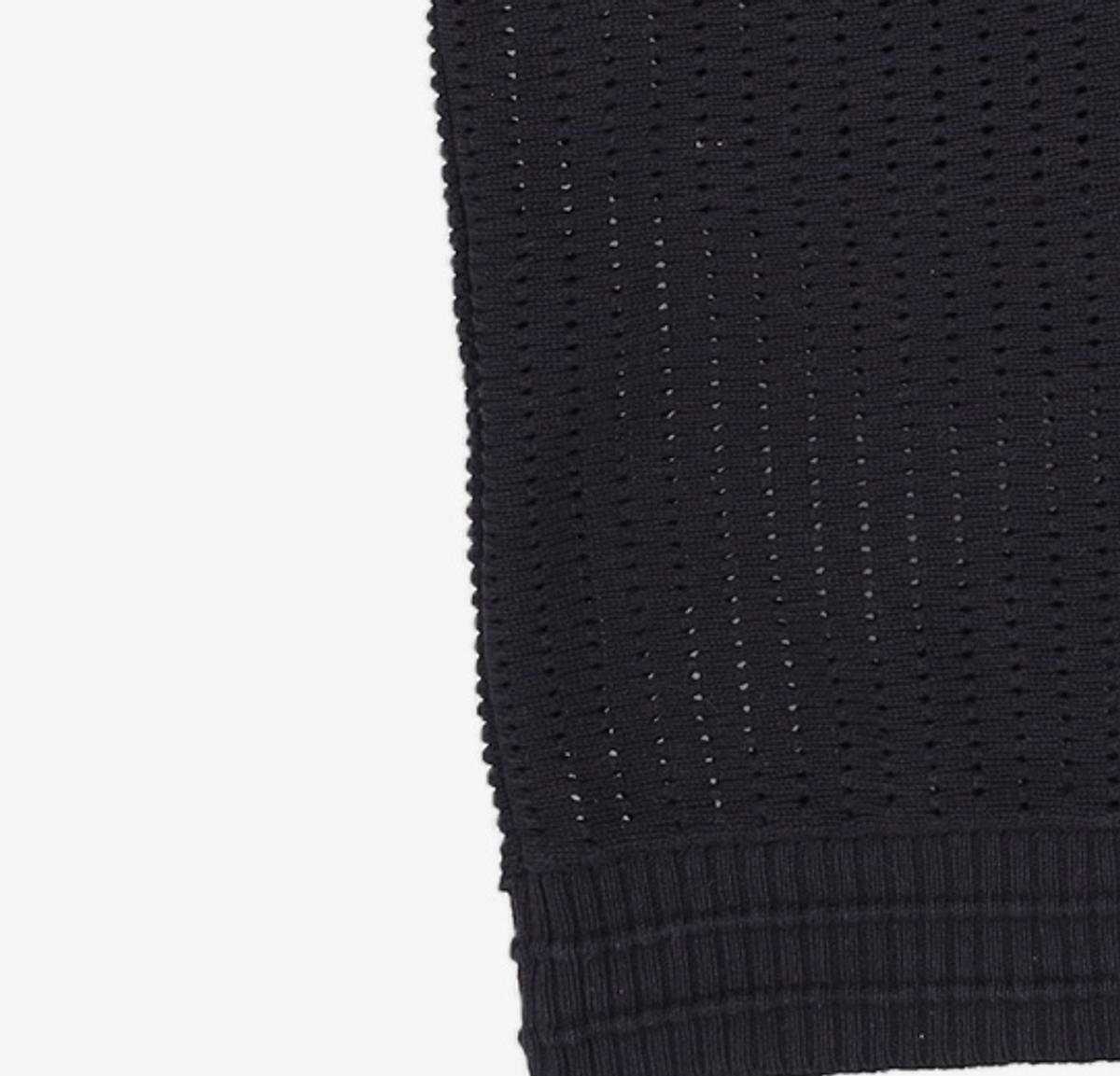 메종미네드(MAISON MINED) SAINT BLACK KNIT HALF SHIRTS M