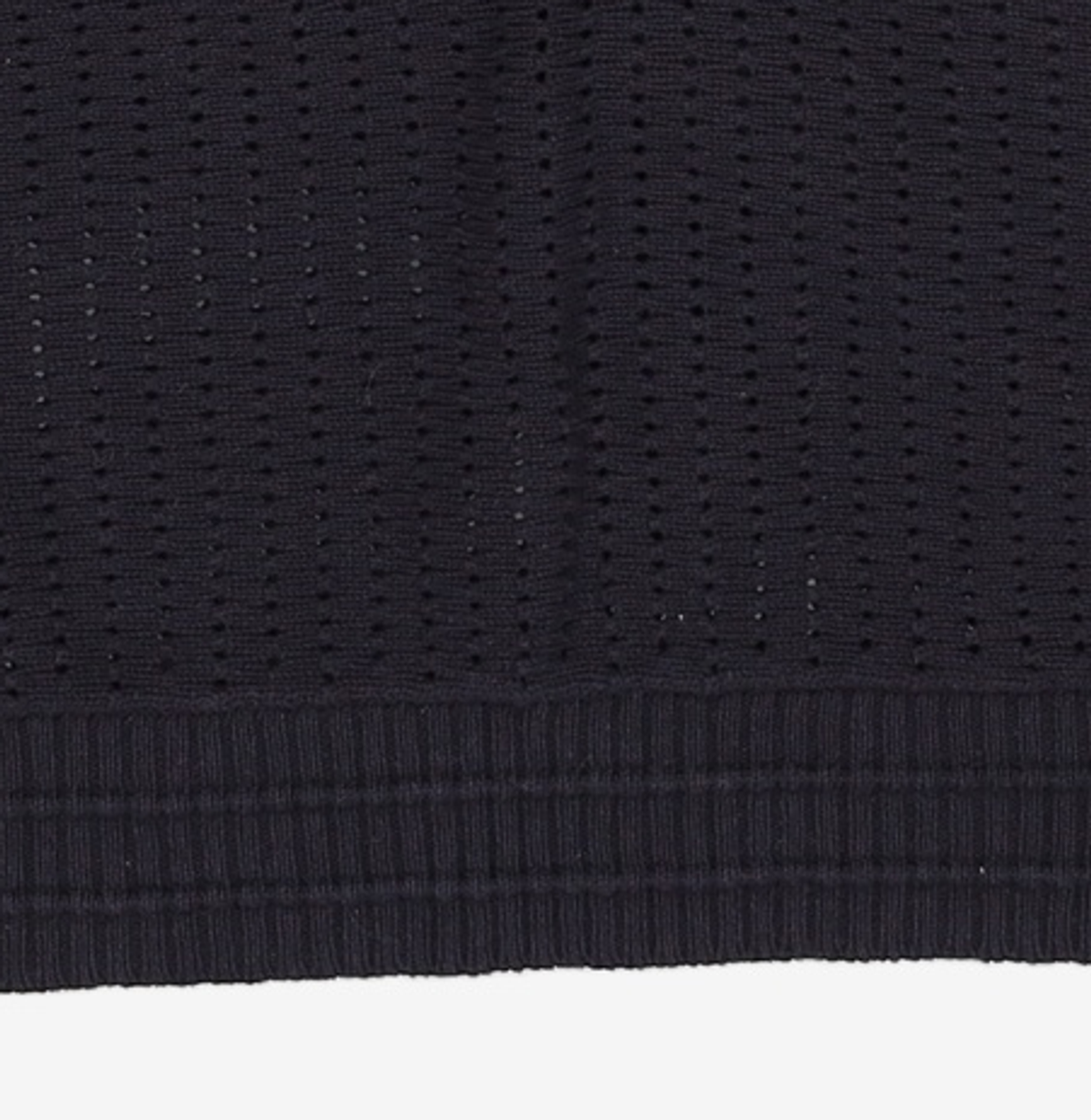 메종미네드(MAISON MINED) SAINT BLACK KNIT HALF SHIRTS M
