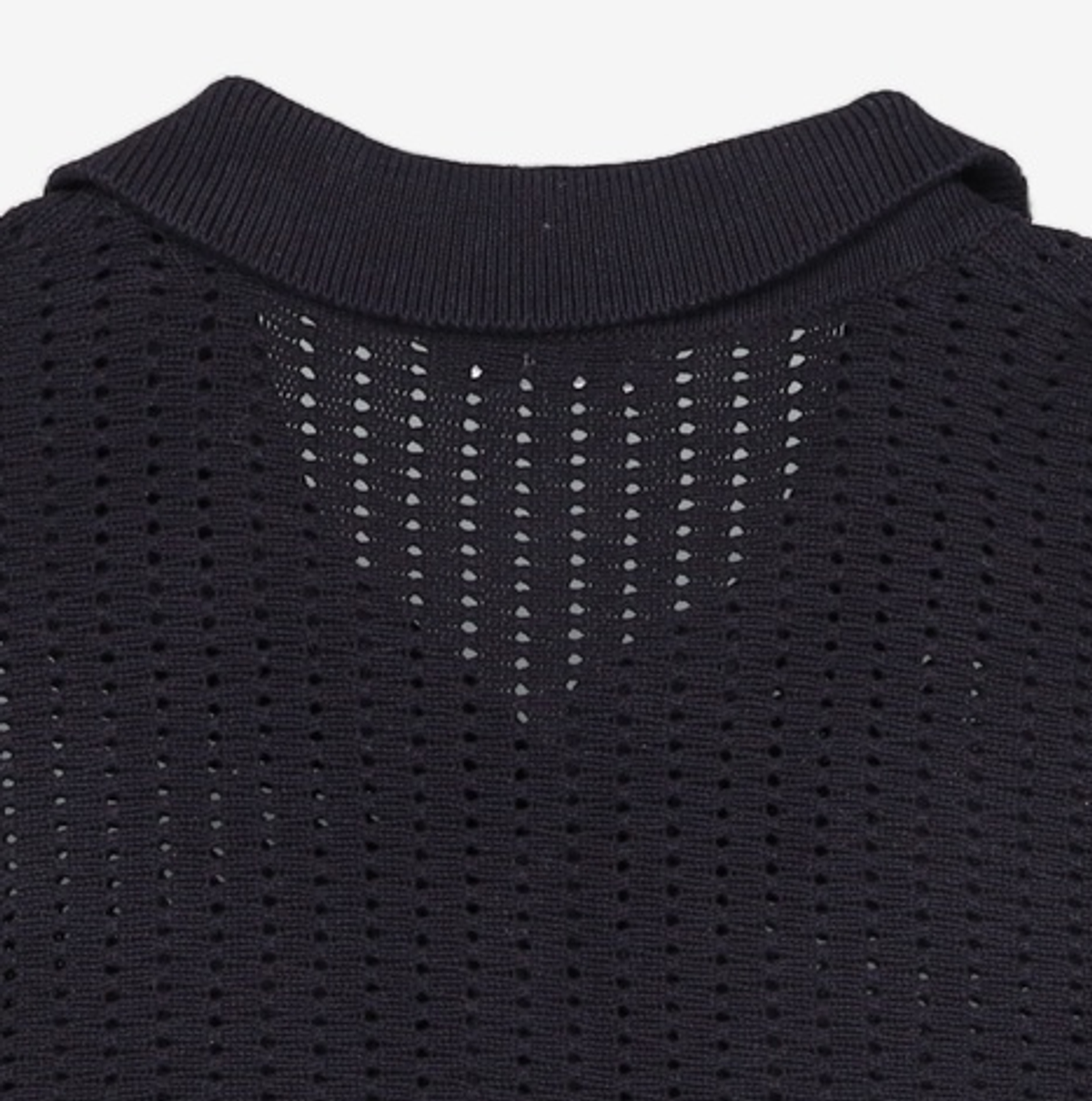 메종미네드(MAISON MINED) SAINT BLACK KNIT HALF SHIRTS M