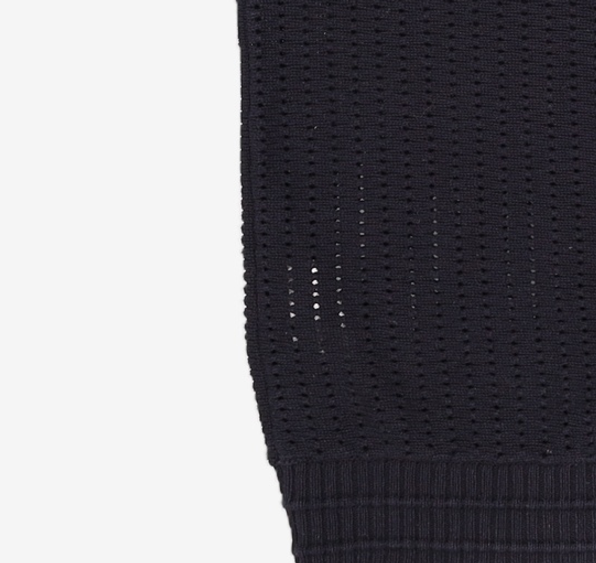 메종미네드(MAISON MINED) SAINT BLACK KNIT HALF SHIRTS M