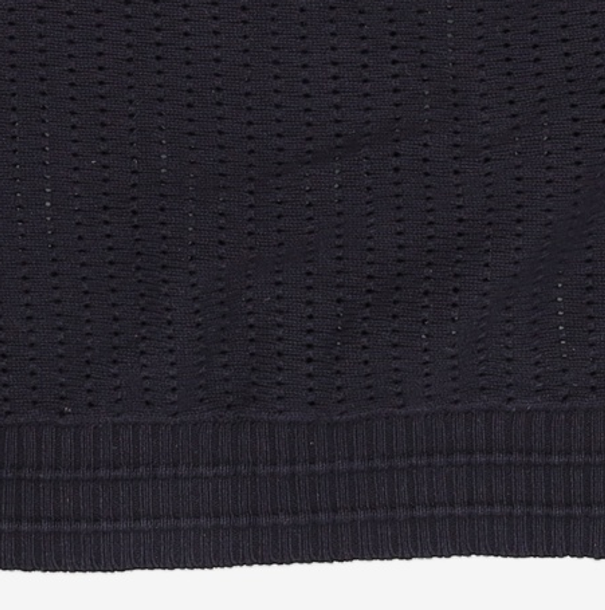 메종미네드(MAISON MINED) SAINT BLACK KNIT HALF SHIRTS M