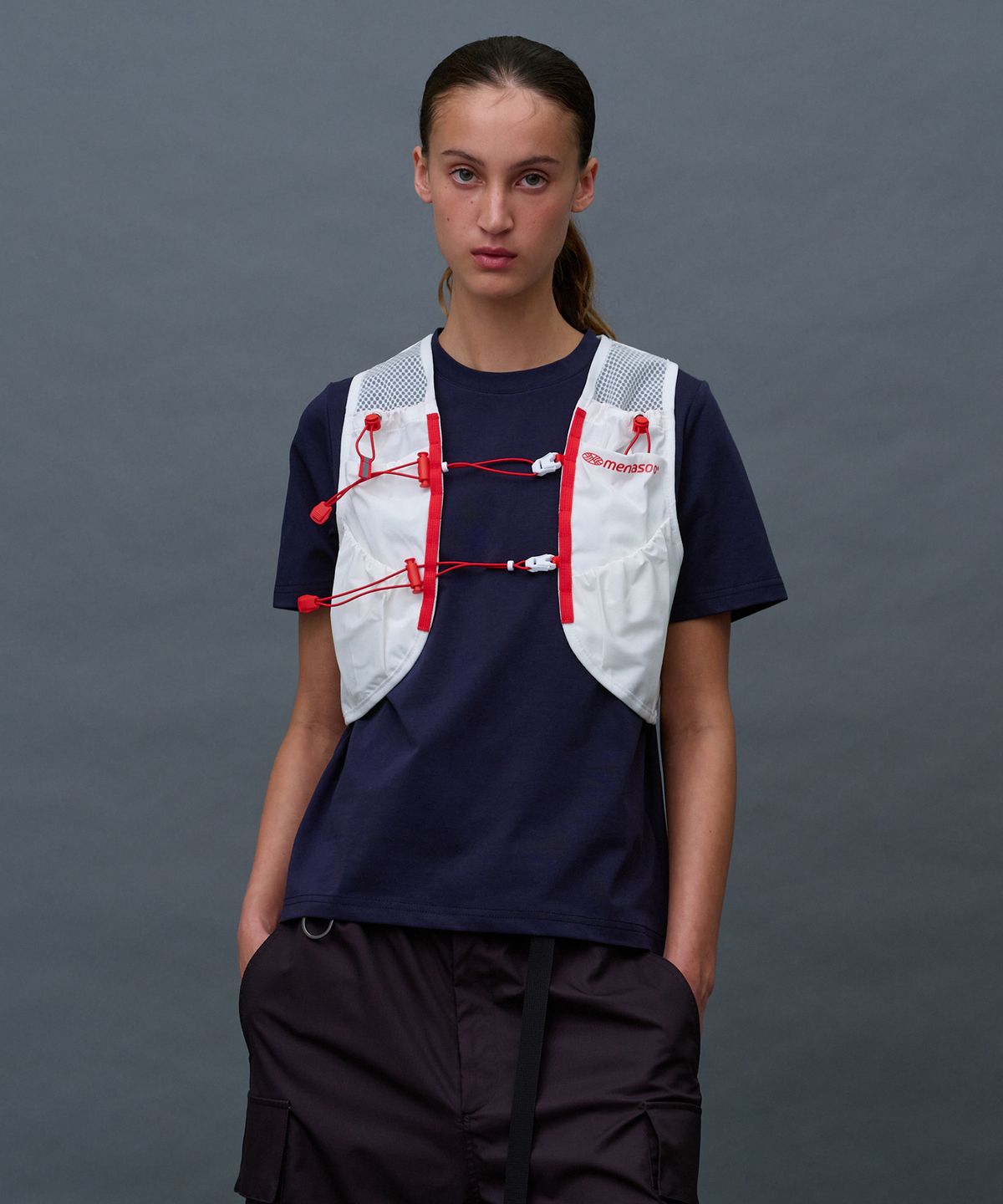 미나수(MENASOO) Active Running Vest_White