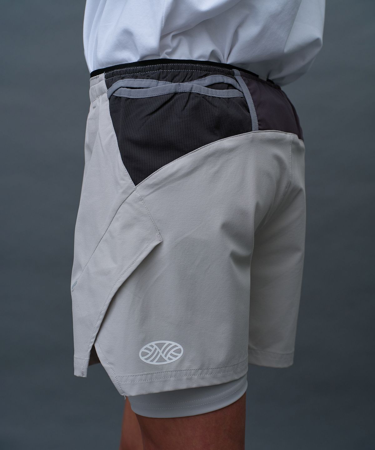 미나수(MENASOO) Unisex Multi Sport Two In One Running Shorts_Gray