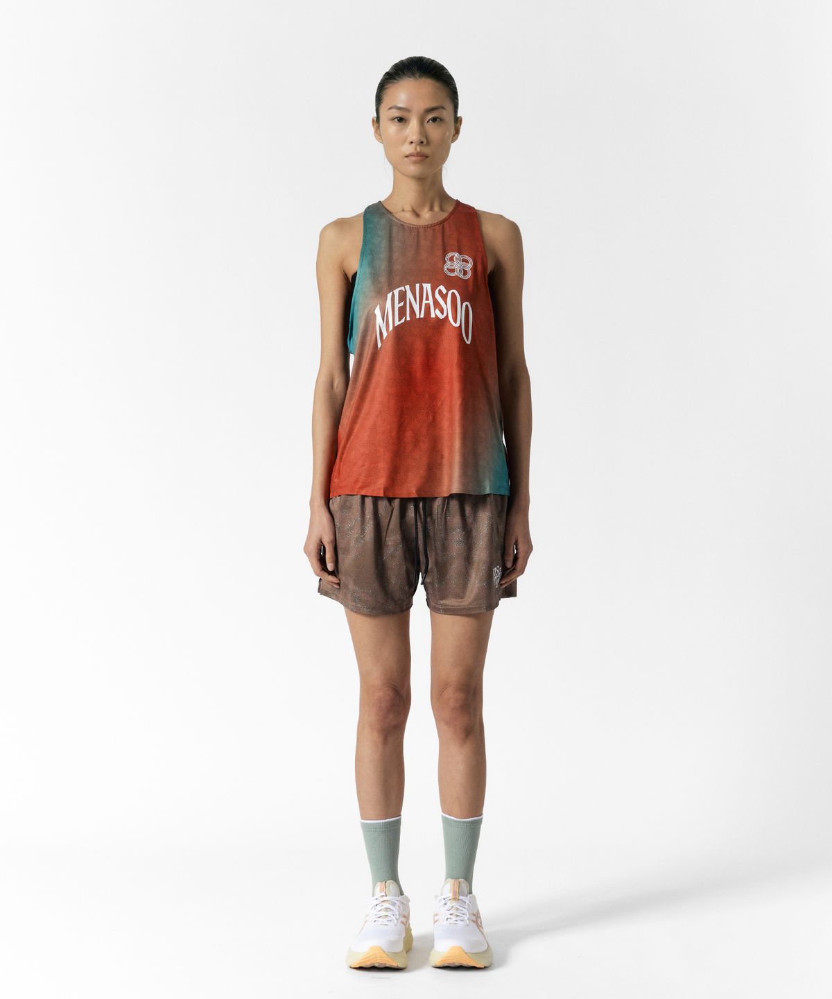 미나수(MENASOO) Unisex Icon Running Singlet_Orange