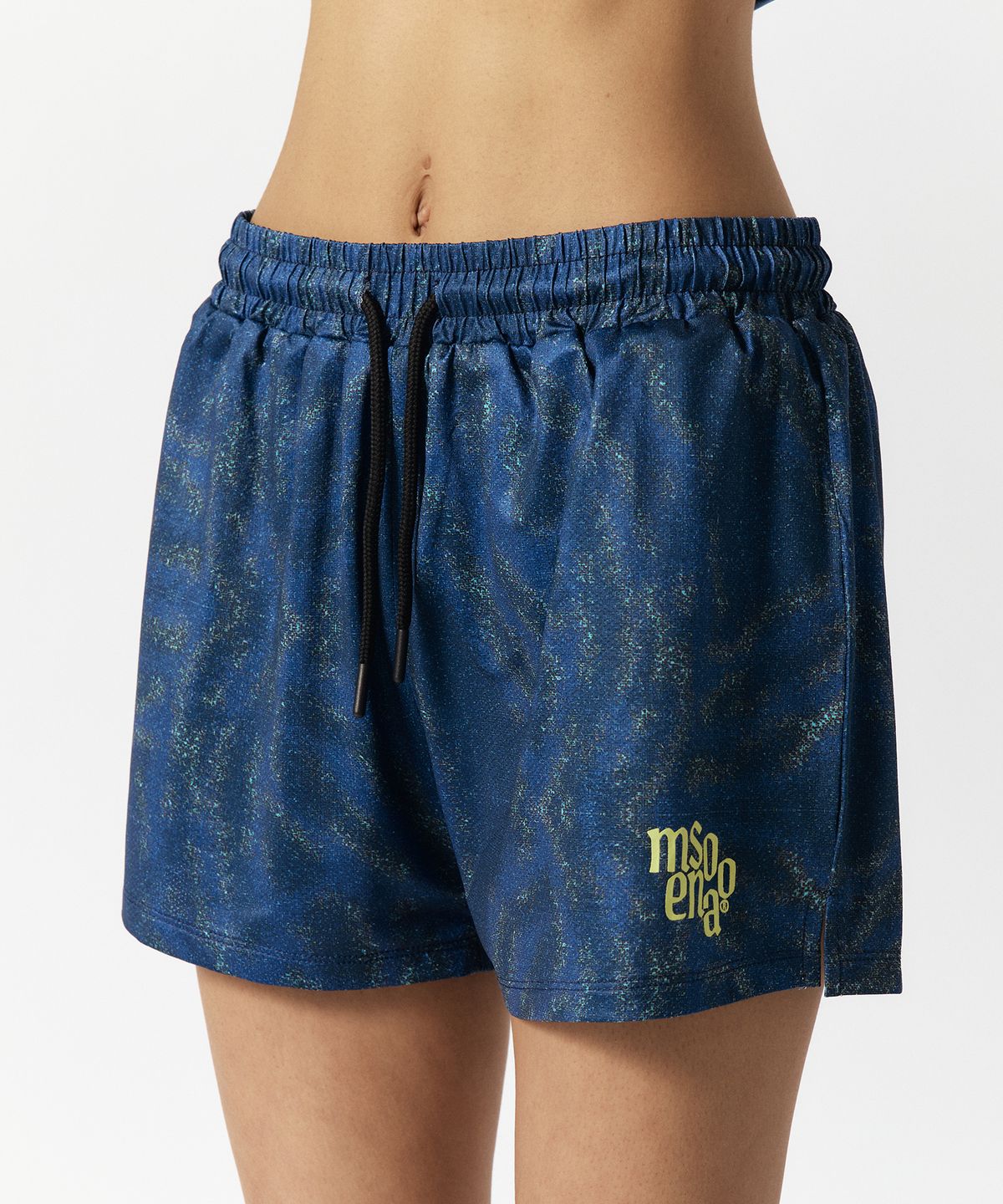 미나수(MENASOO) Pace Trace Run Shorts_Deep Blue