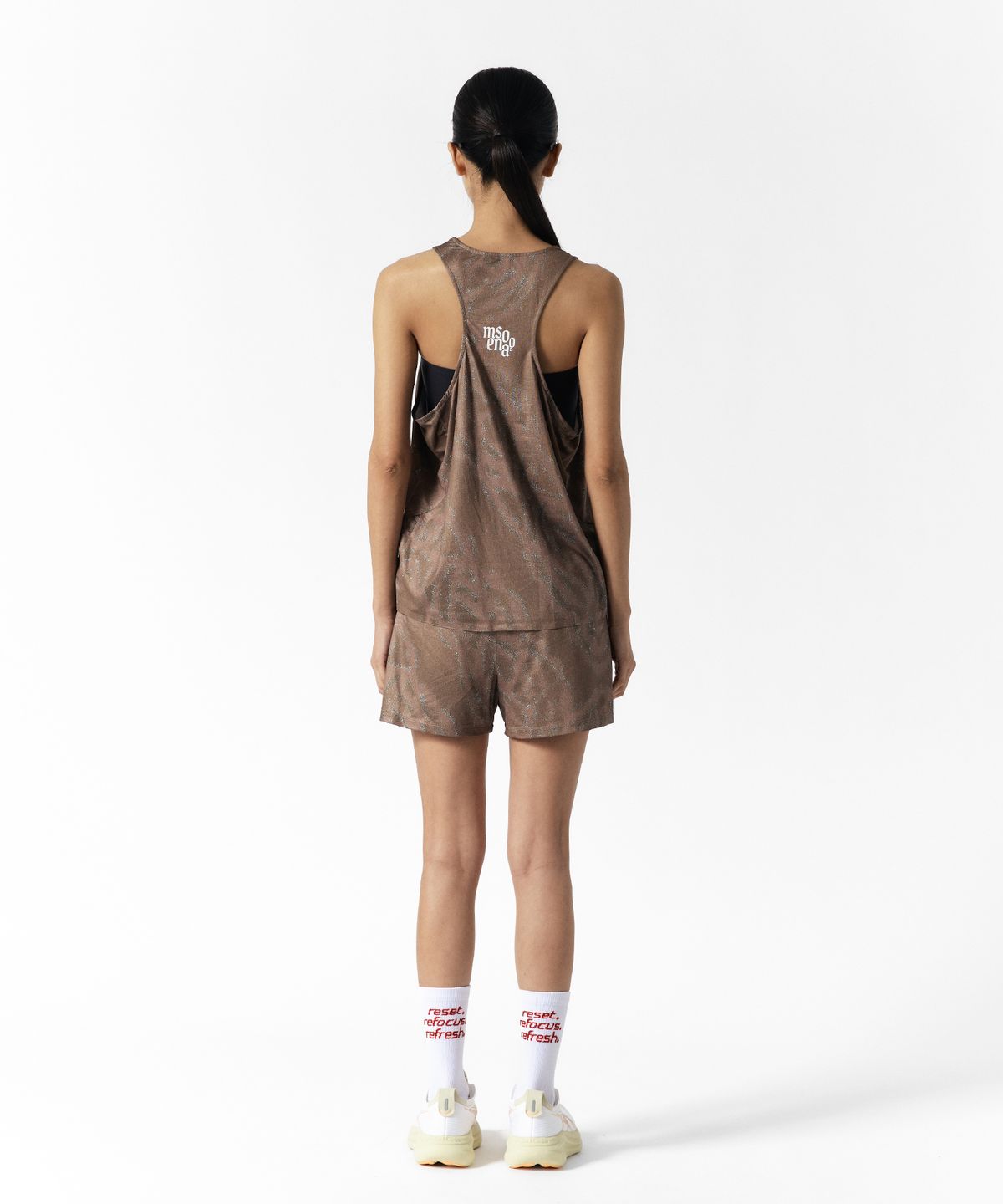 미나수(MENASOO) Pace Trace Run Shorts_Brown