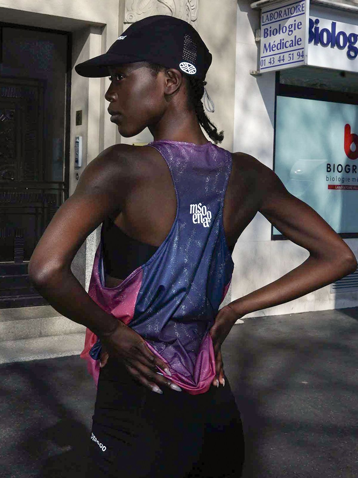 미나수(MENASOO) Unisex Pace Trace Singlet_Purple
