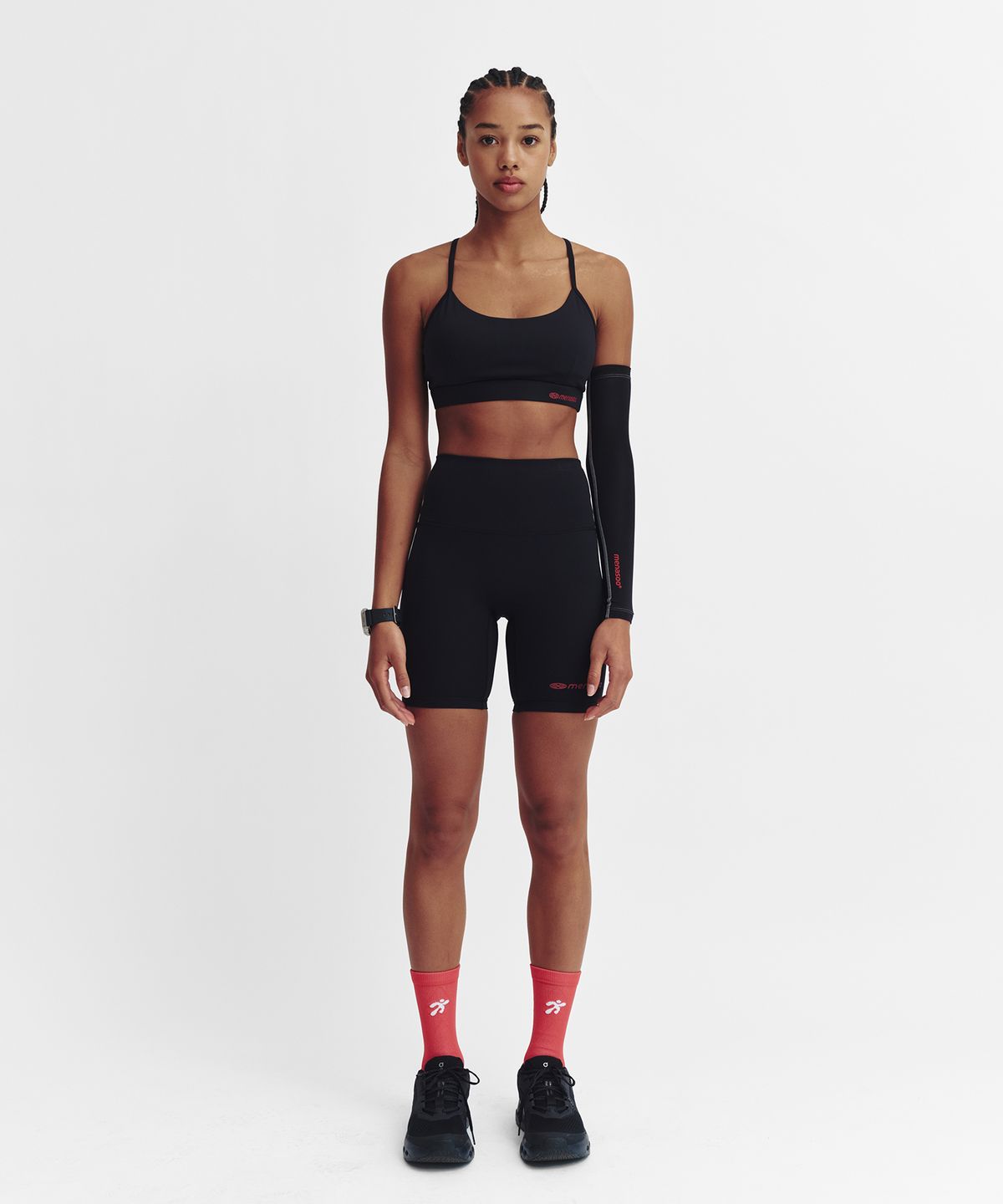 미나수(MENASOO) High Waisted Biker Leggings_Black