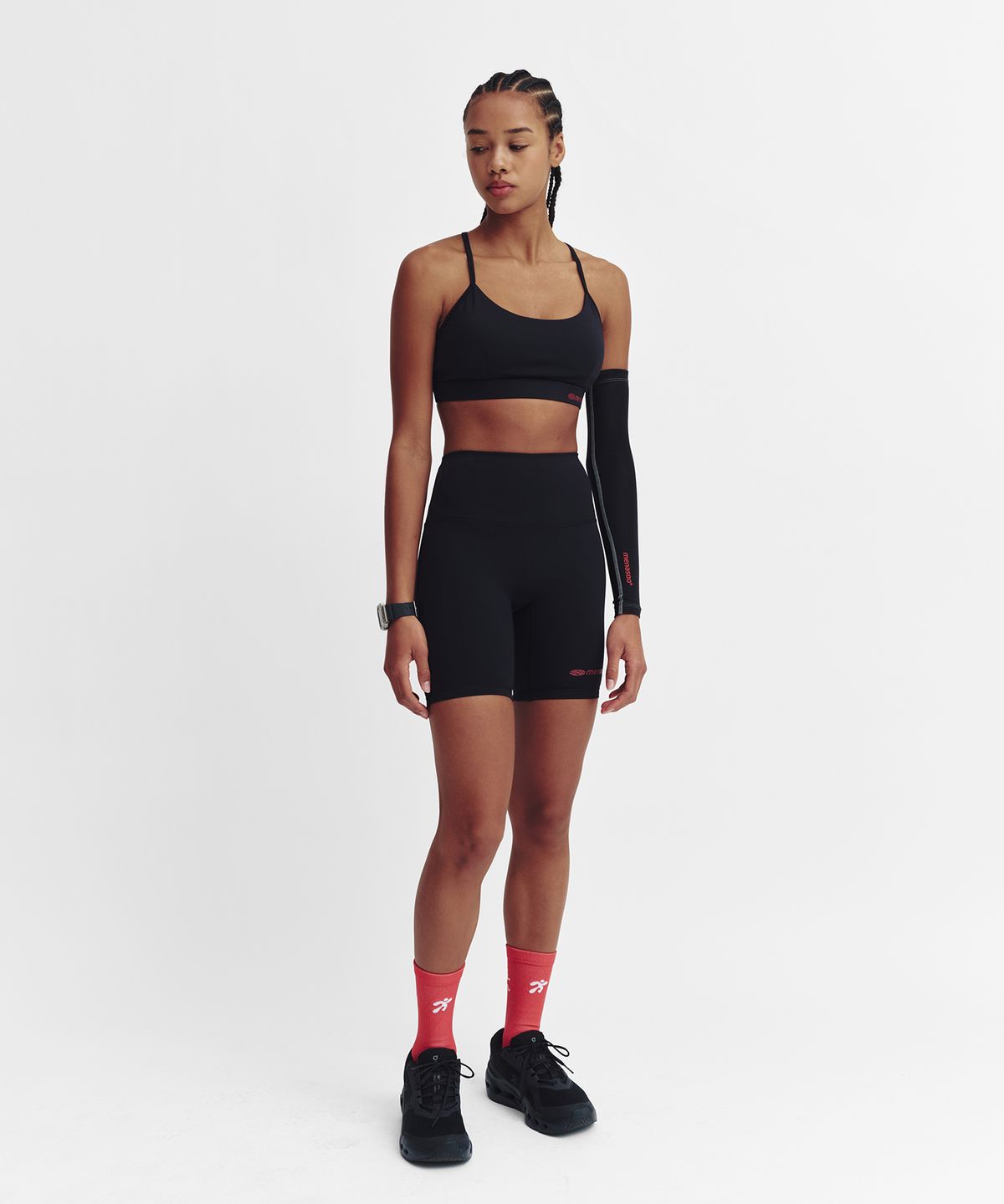 미나수(MENASOO) High Waisted Biker Leggings_Black