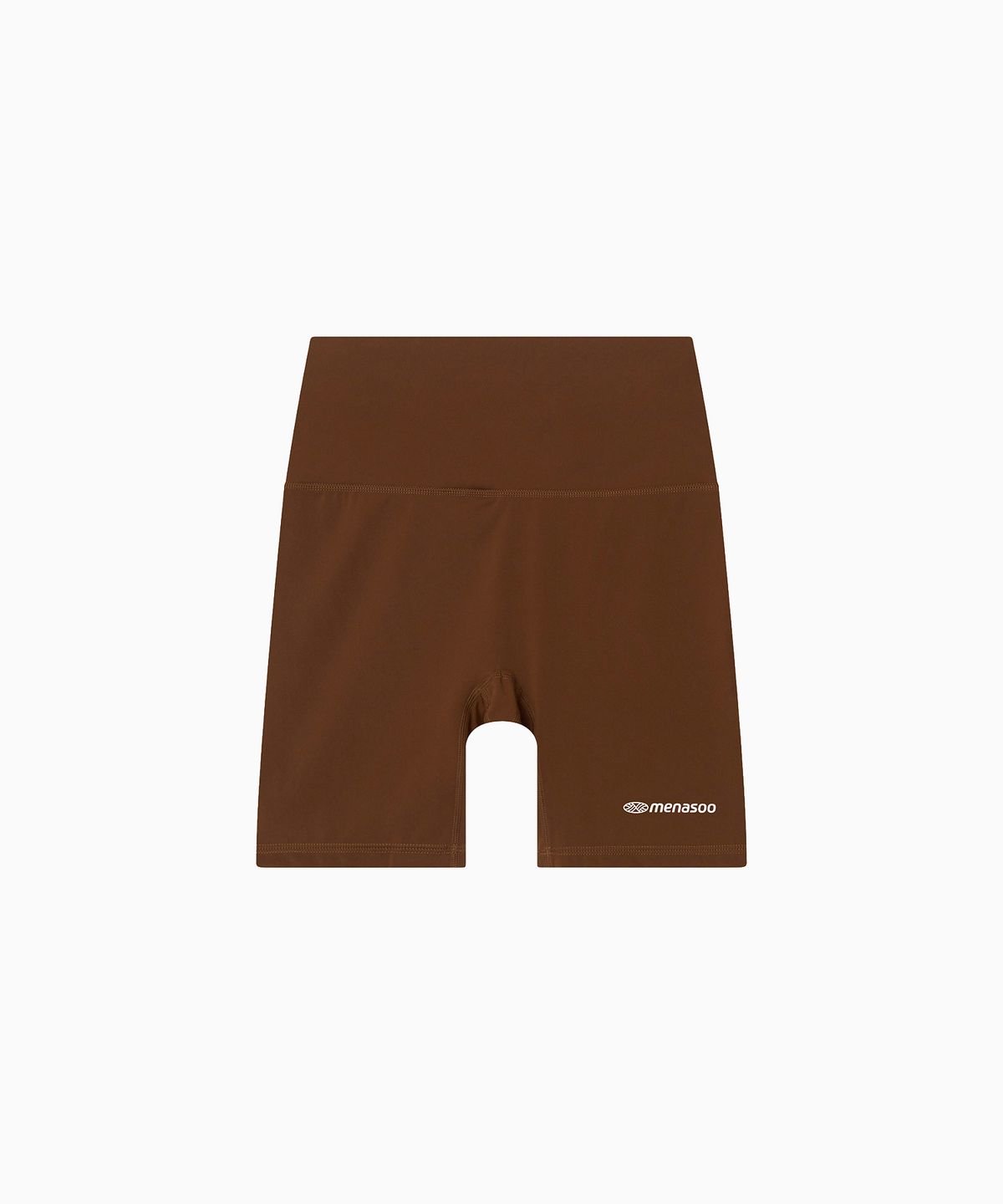 미나수(MENASOO) High Waisted Biker Leggings_Brown