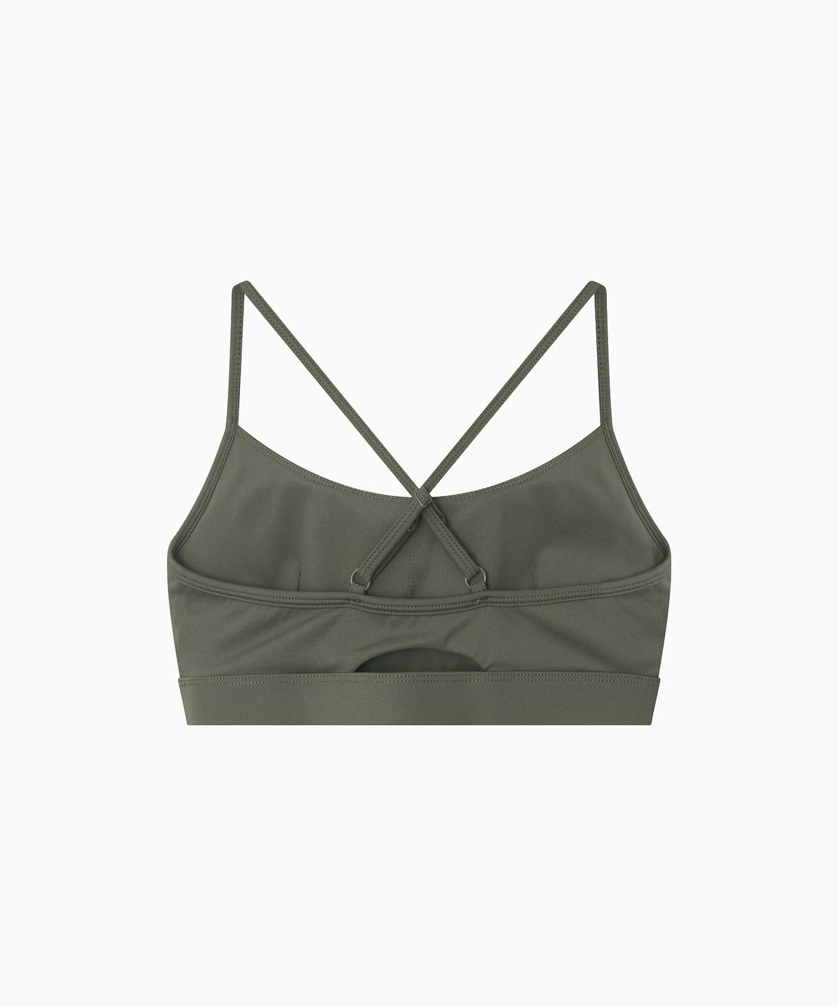미나수(MENASOO) Cross Strap Bra Top_Khaki