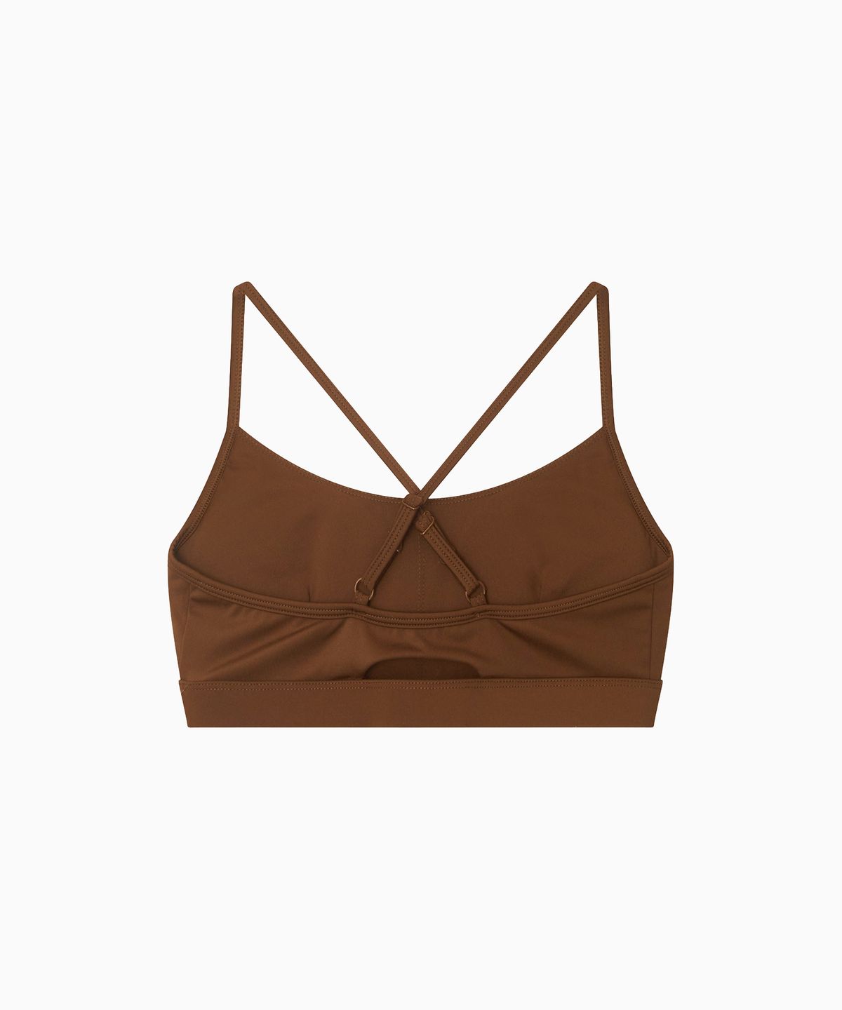 미나수(MENASOO) Cross Strap Bra Top_Brown