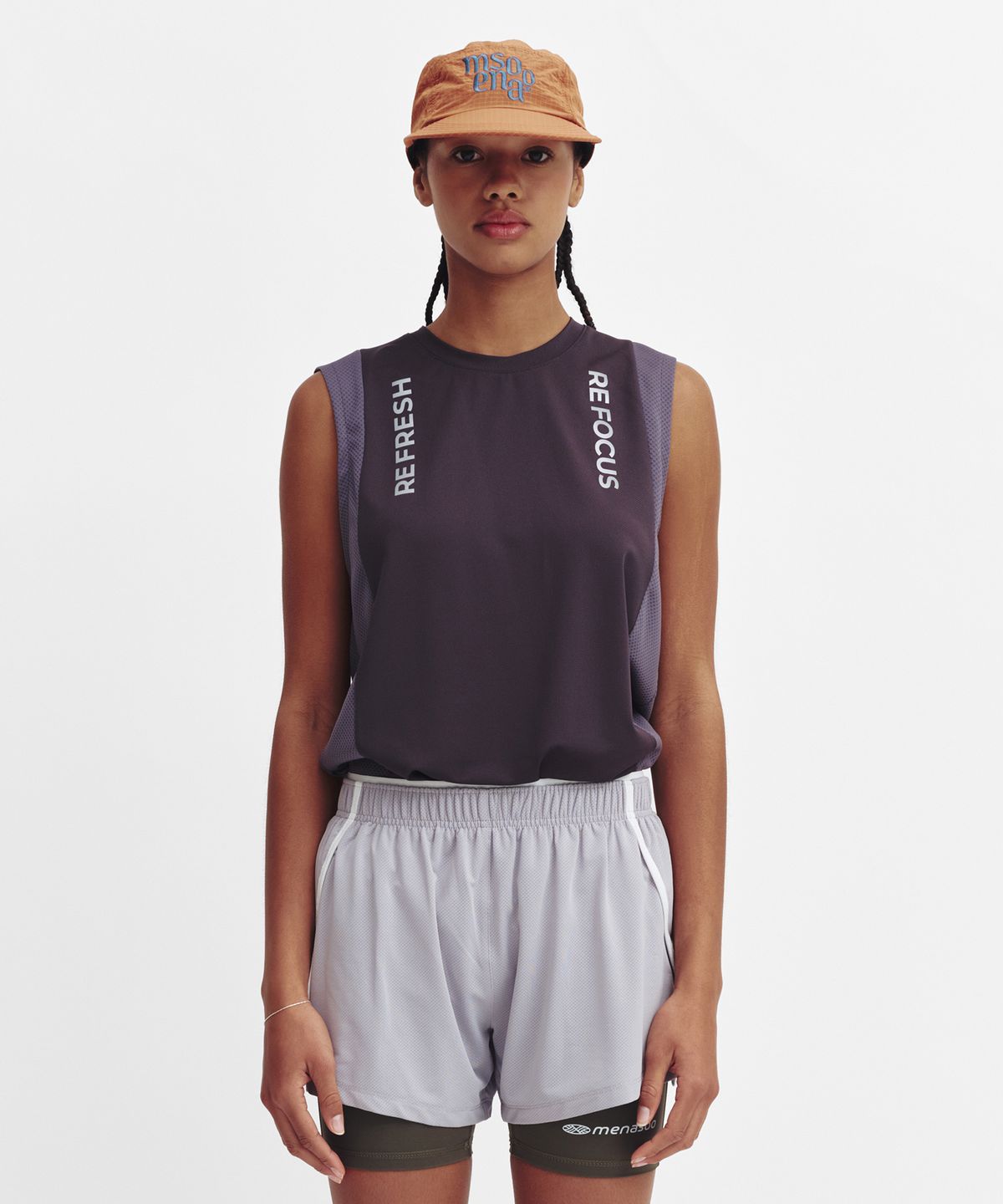 미나수(MENASOO) Mesh Runner Soft Shorts_Gray