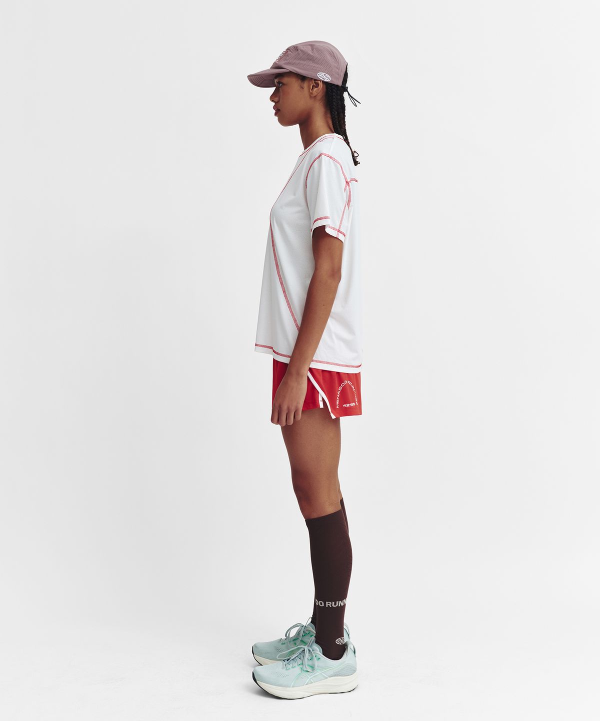 미나수(MENASOO) Mesh Runner Soft Shorts_Red