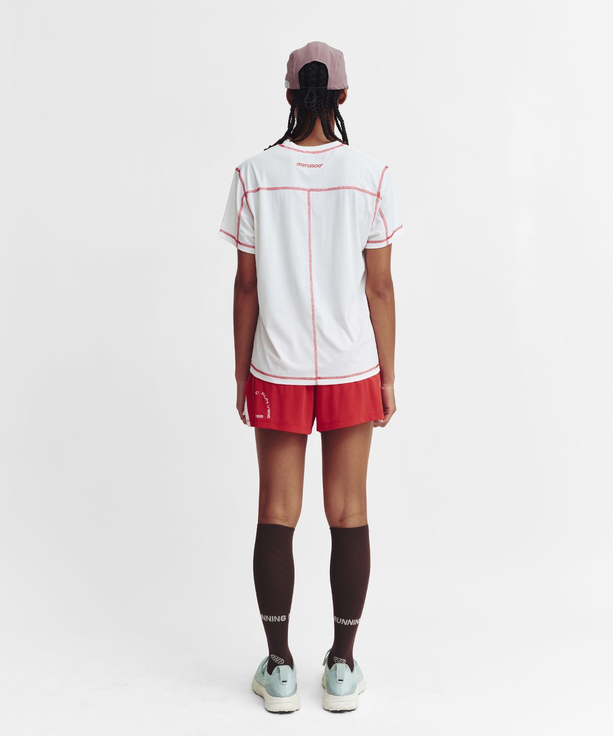 미나수(MENASOO) Mesh Runner Soft Shorts_Red