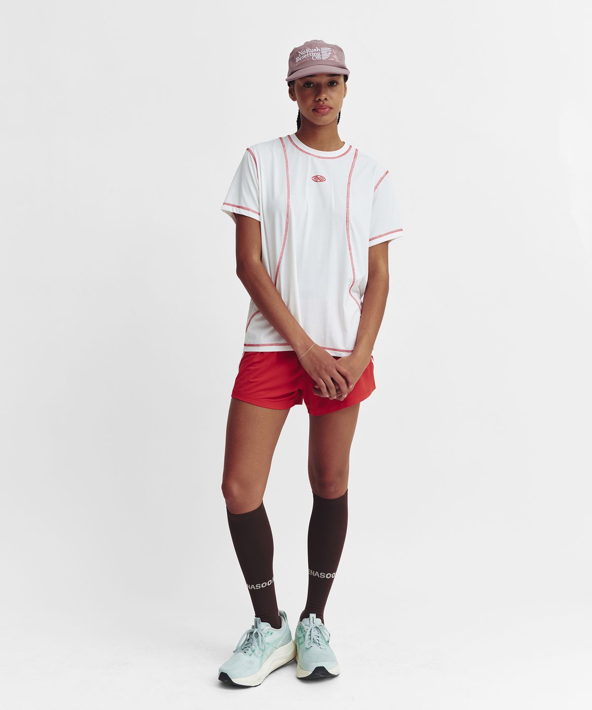 미나수(MENASOO) Mesh Runner Soft Shorts_Red