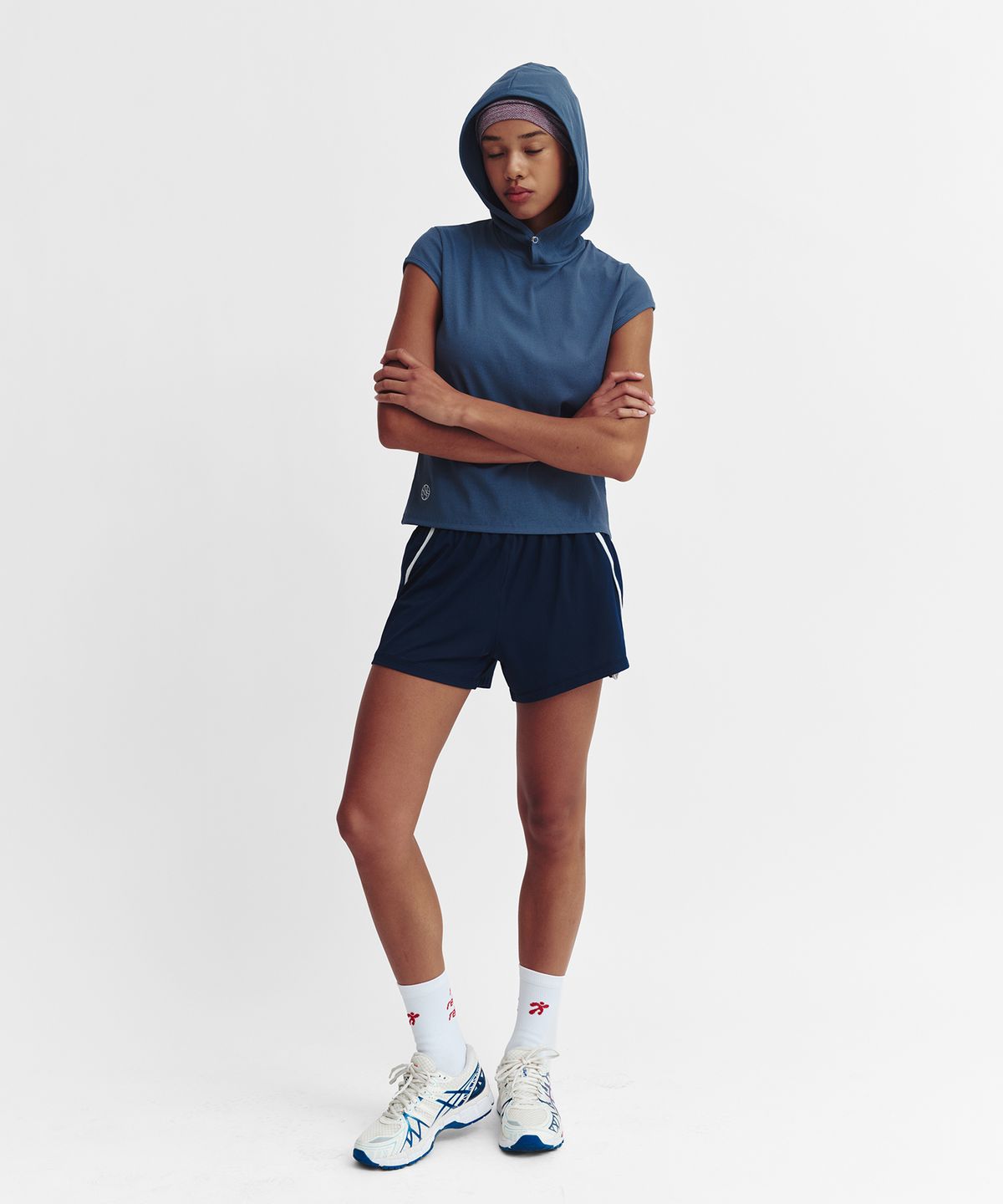 미나수(MENASOO) Mesh Runner Soft Shorts_Navy