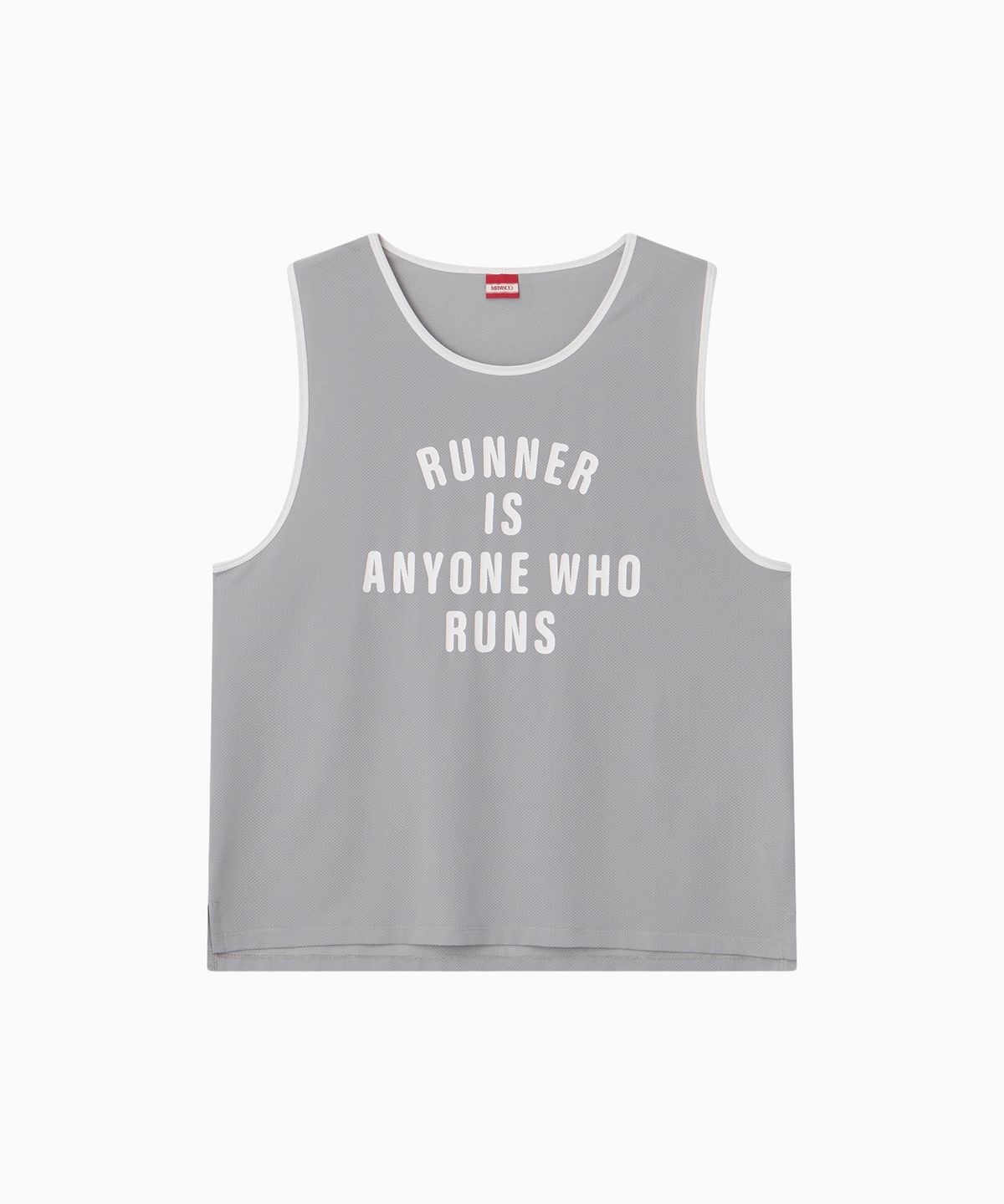 미나수(MENASOO) Mesh Runner Club Sleeveless Top_Gray
