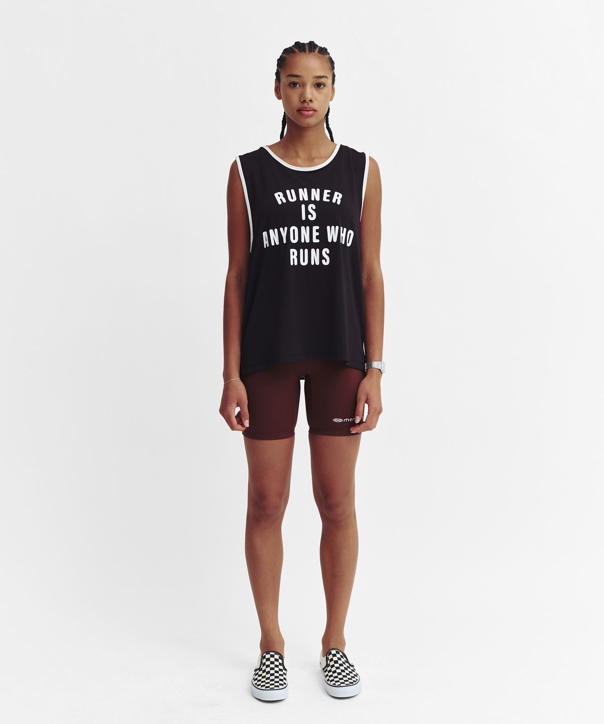 미나수(MENASOO) Mesh Runner Club Sleeveless Top_Black