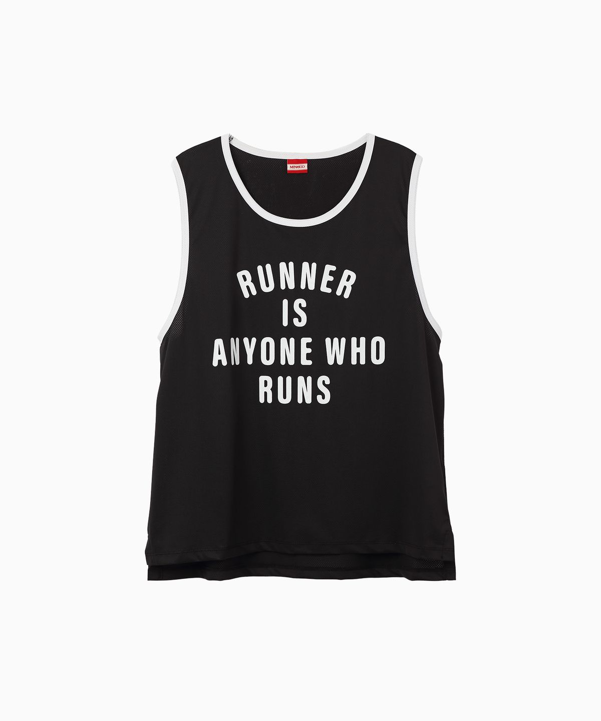 미나수(MENASOO) Mesh Runner Club Sleeveless Top_Black