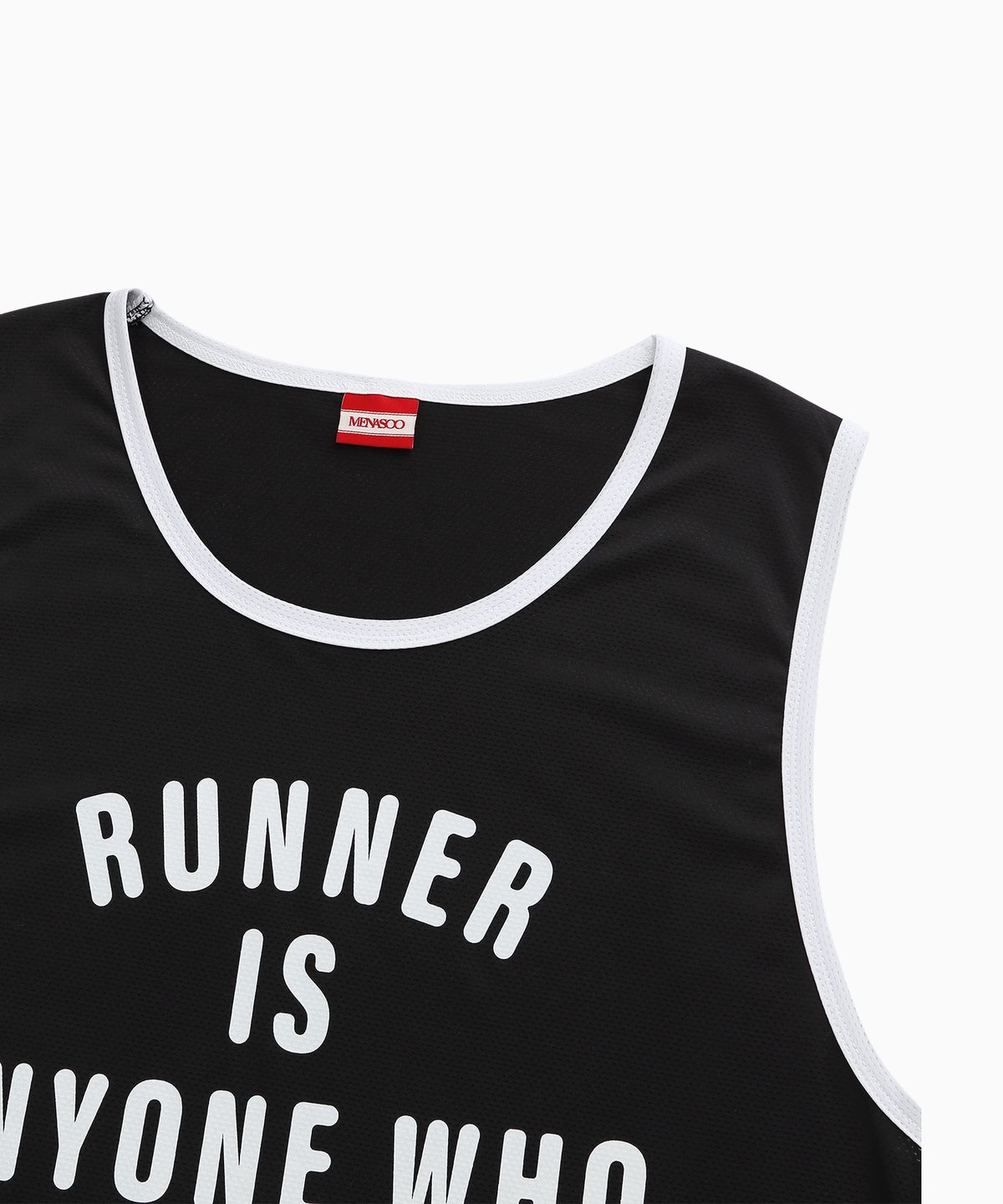 미나수(MENASOO) Mesh Runner Club Sleeveless Top_Black