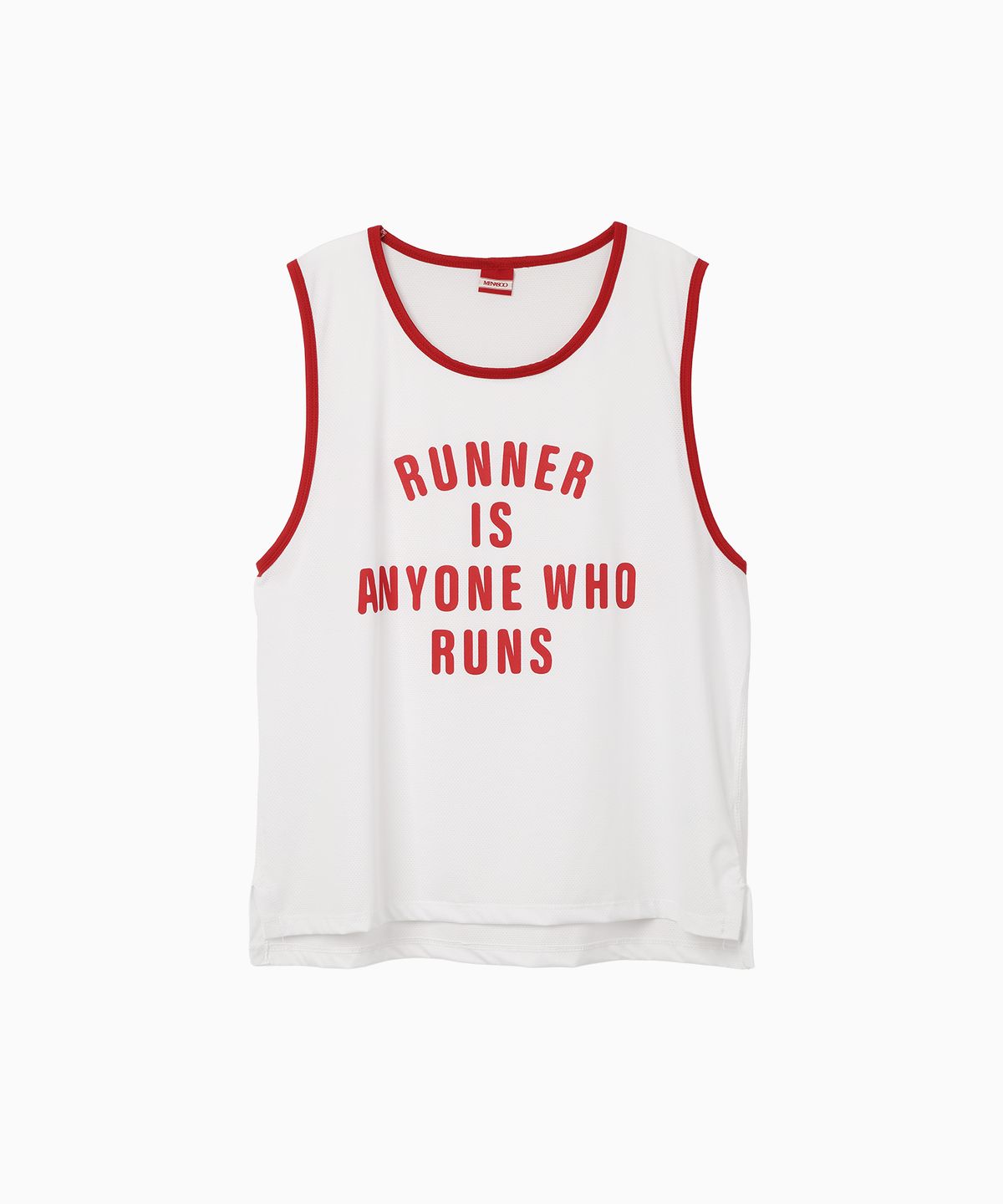 미나수(MENASOO) Mesh Runner Club Sleeveless Top_White