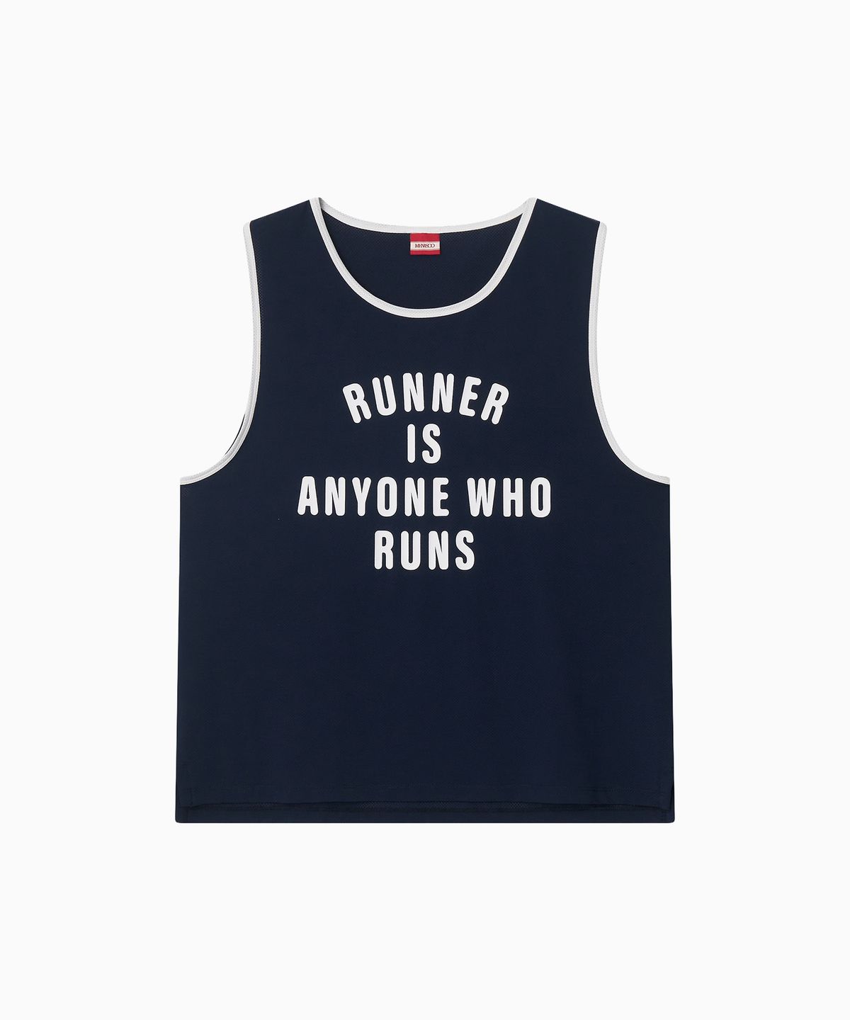 미나수(MENASOO) Mesh Runner Club Sleeveless Top_Navy