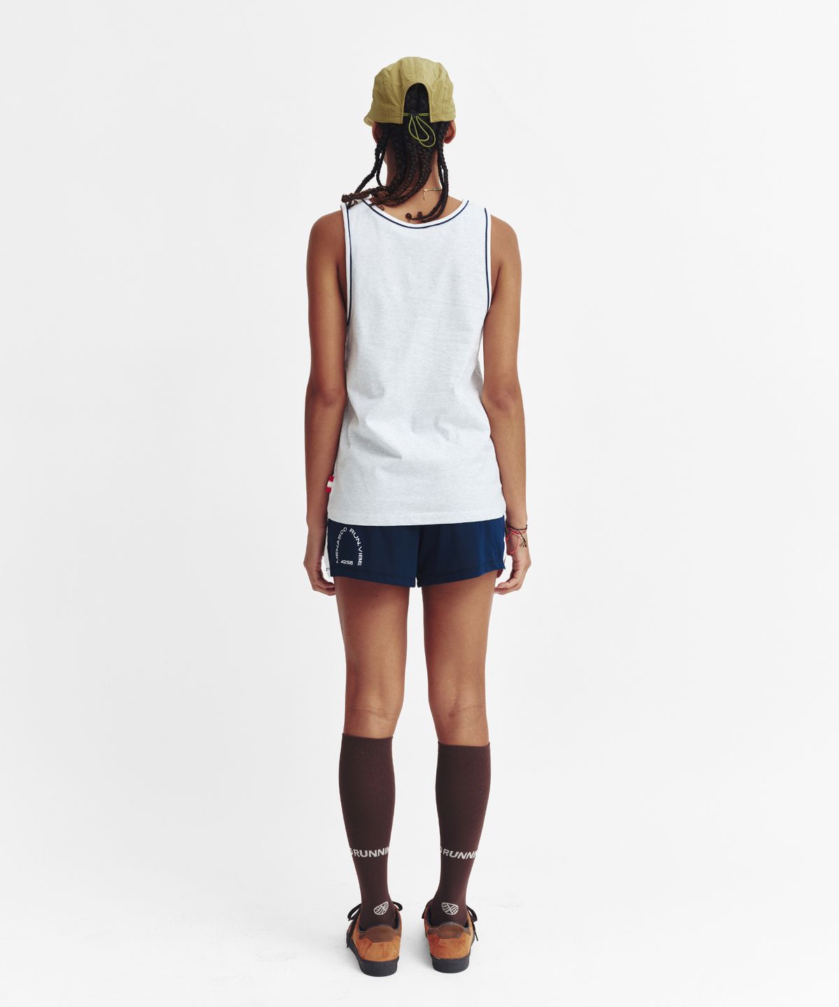 미나수(MENASOO) Signature Double Binding Sleeveless Top_Melange