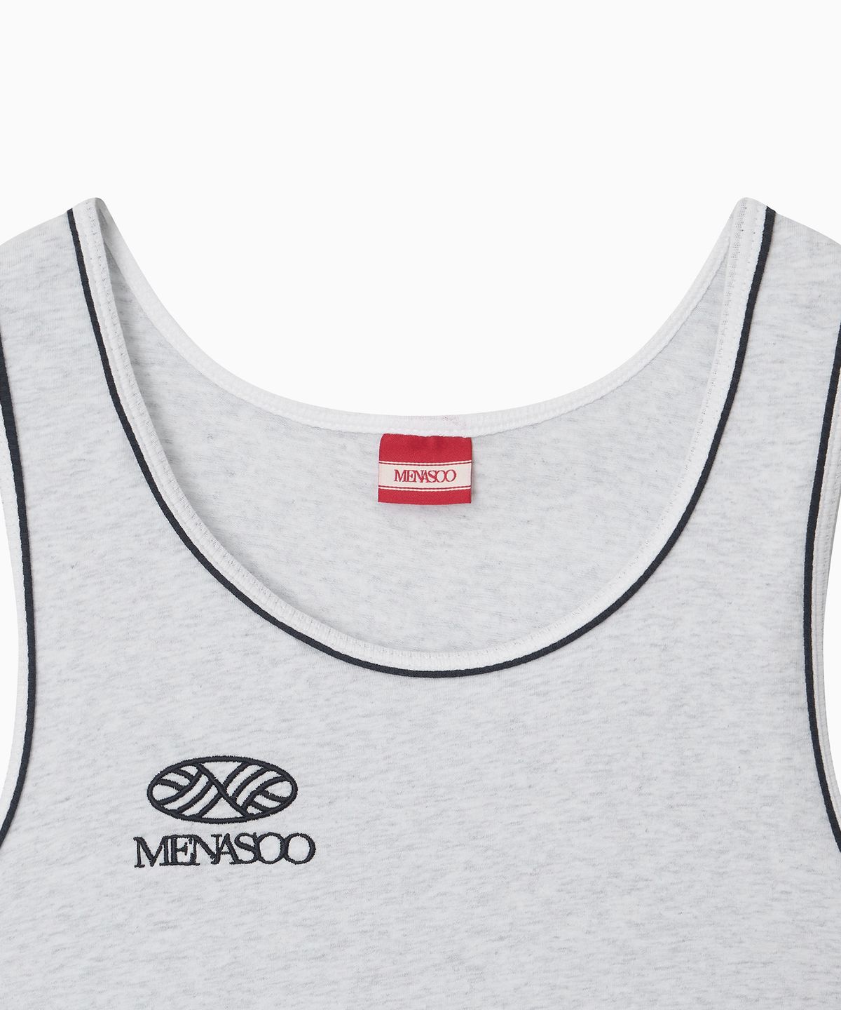미나수(MENASOO) Signature Double Binding Sleeveless Top_Melange