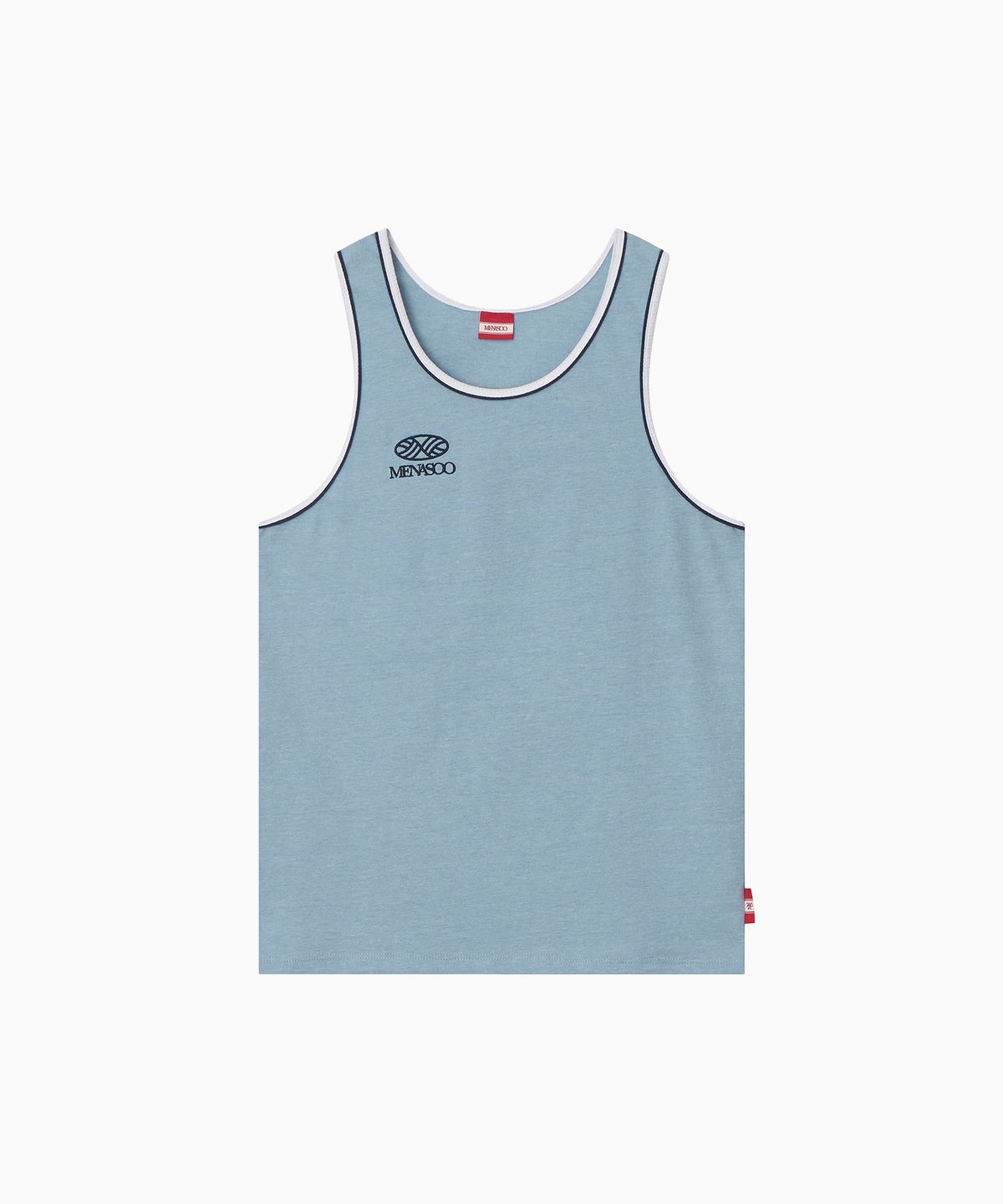 미나수(MENASOO) Signature Double Binding Sleeveless Top_Skyblue