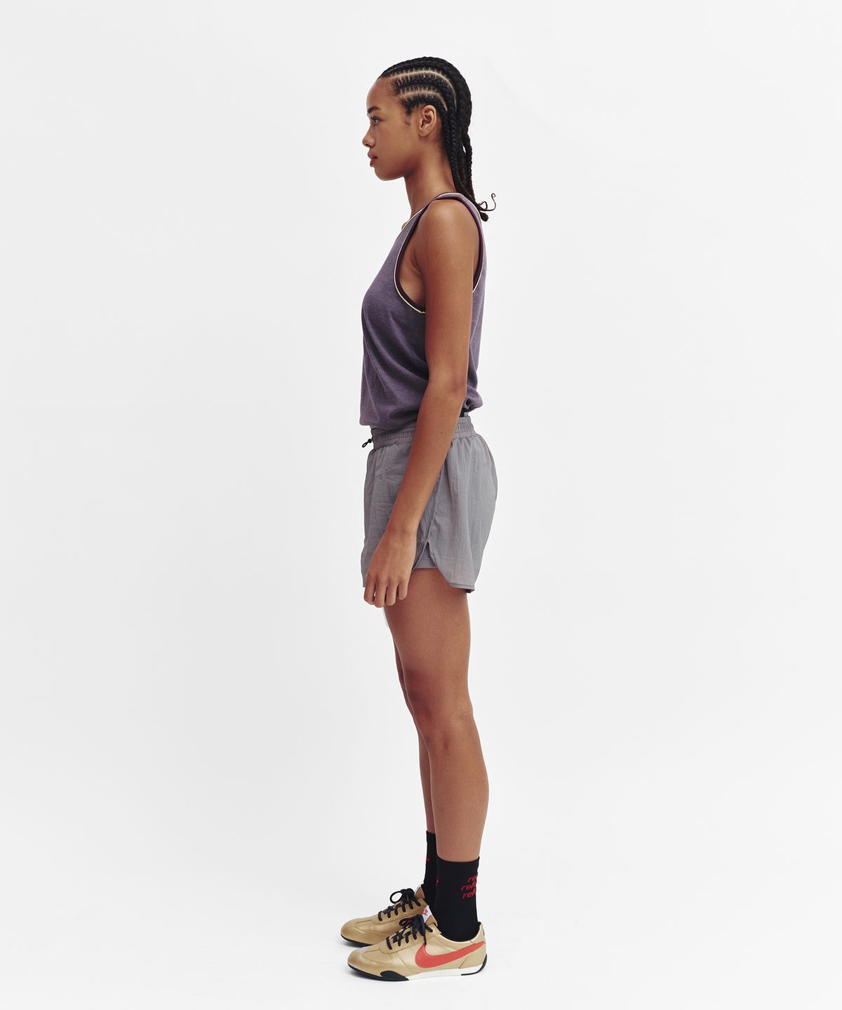 미나수(MENASOO) Signature Double Binding Sleeveless Top_Charcoal