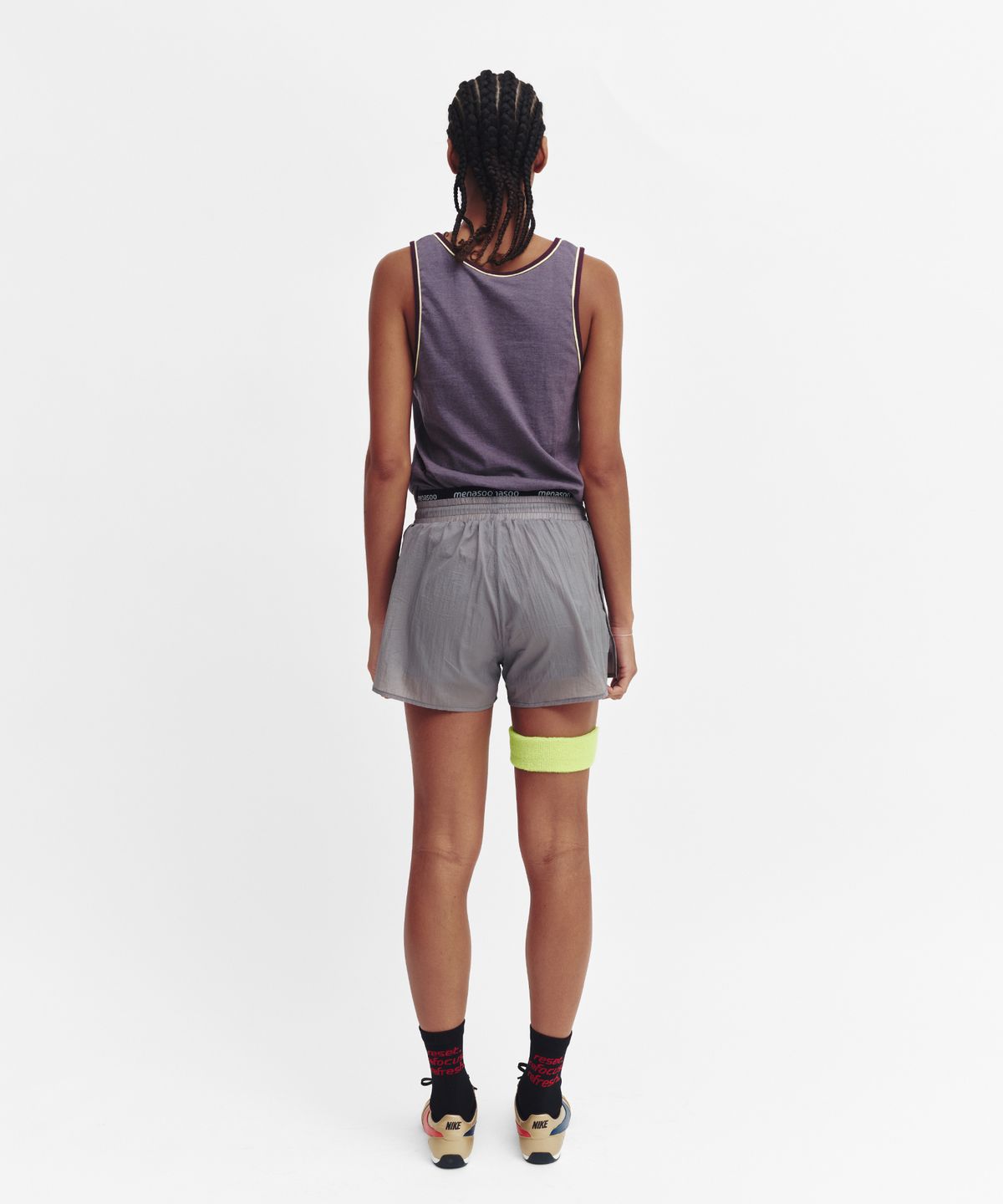 미나수(MENASOO) Signature Double Binding Sleeveless Top_Charcoal