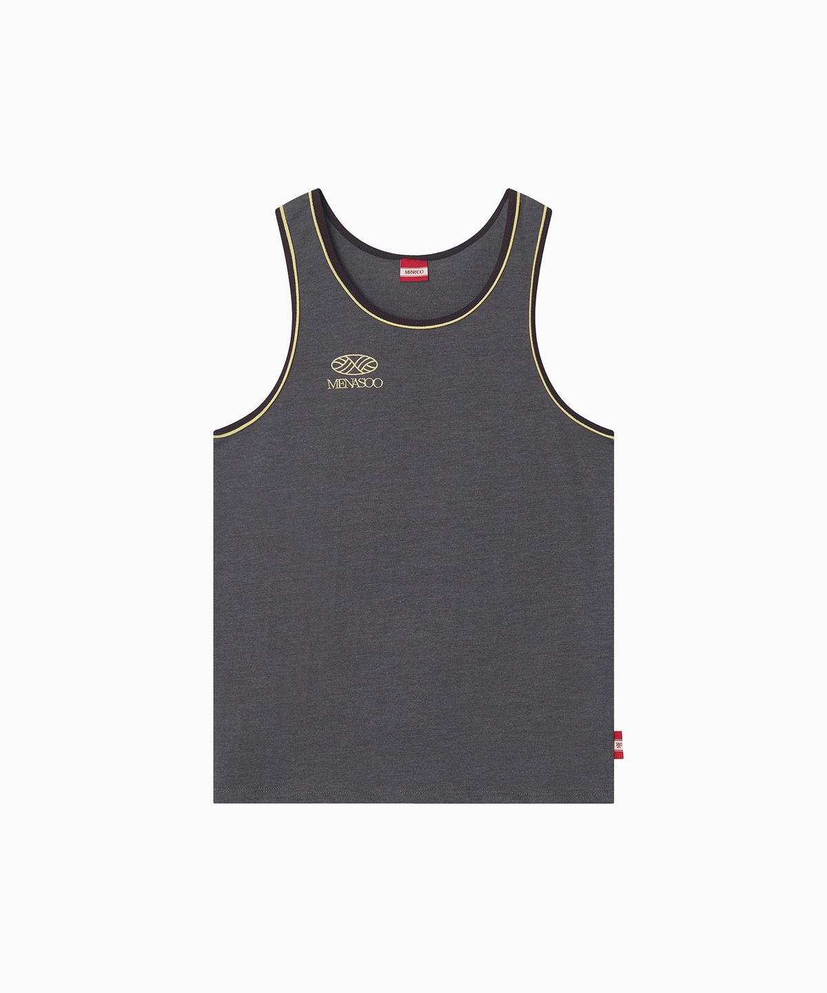 미나수(MENASOO) Signature Double Binding Sleeveless Top_Charcoal