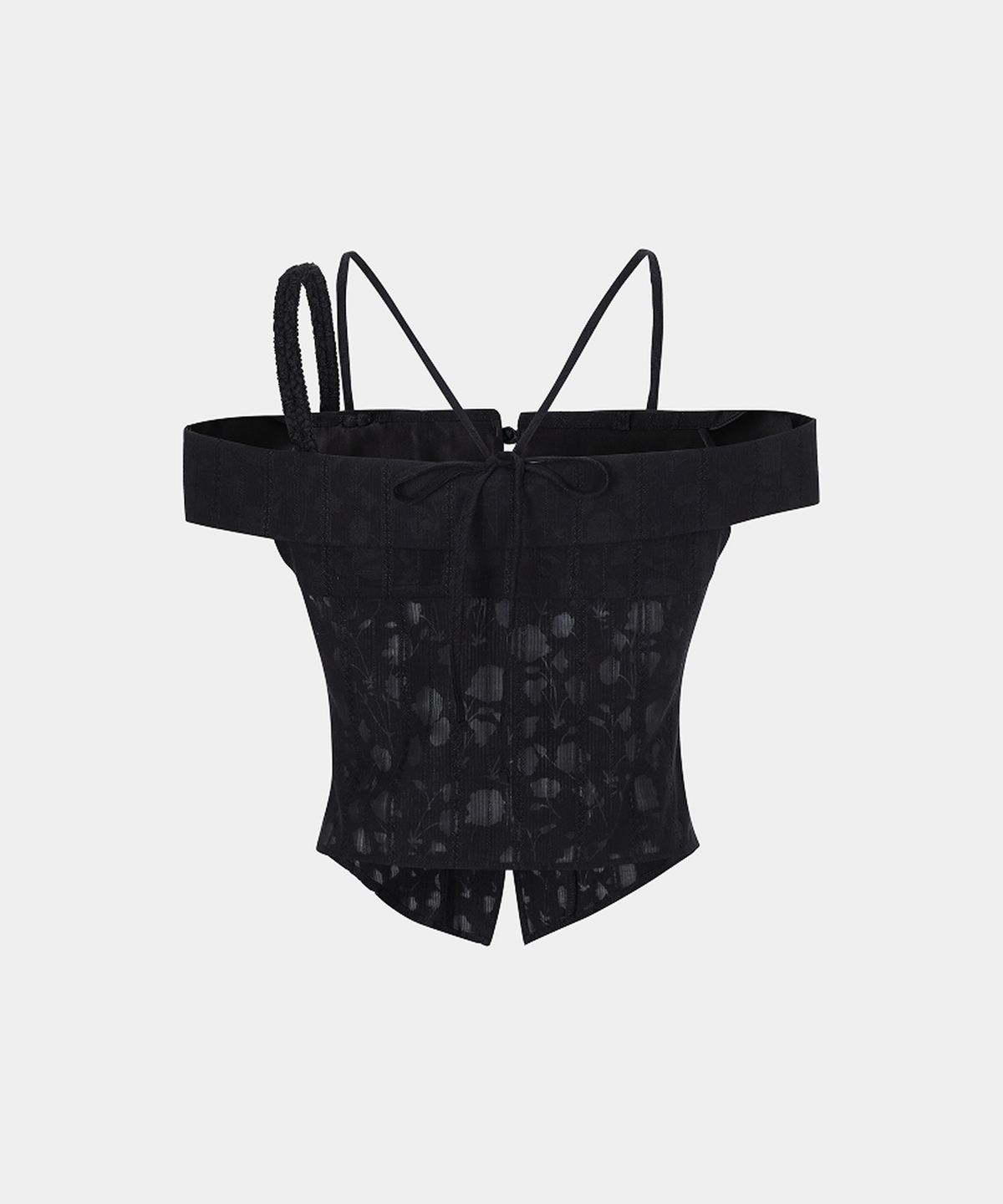 루펀(LOOFUN) Qipao Open Collar Shirt / 치파오 오픈 카라 셔츠 [Black]