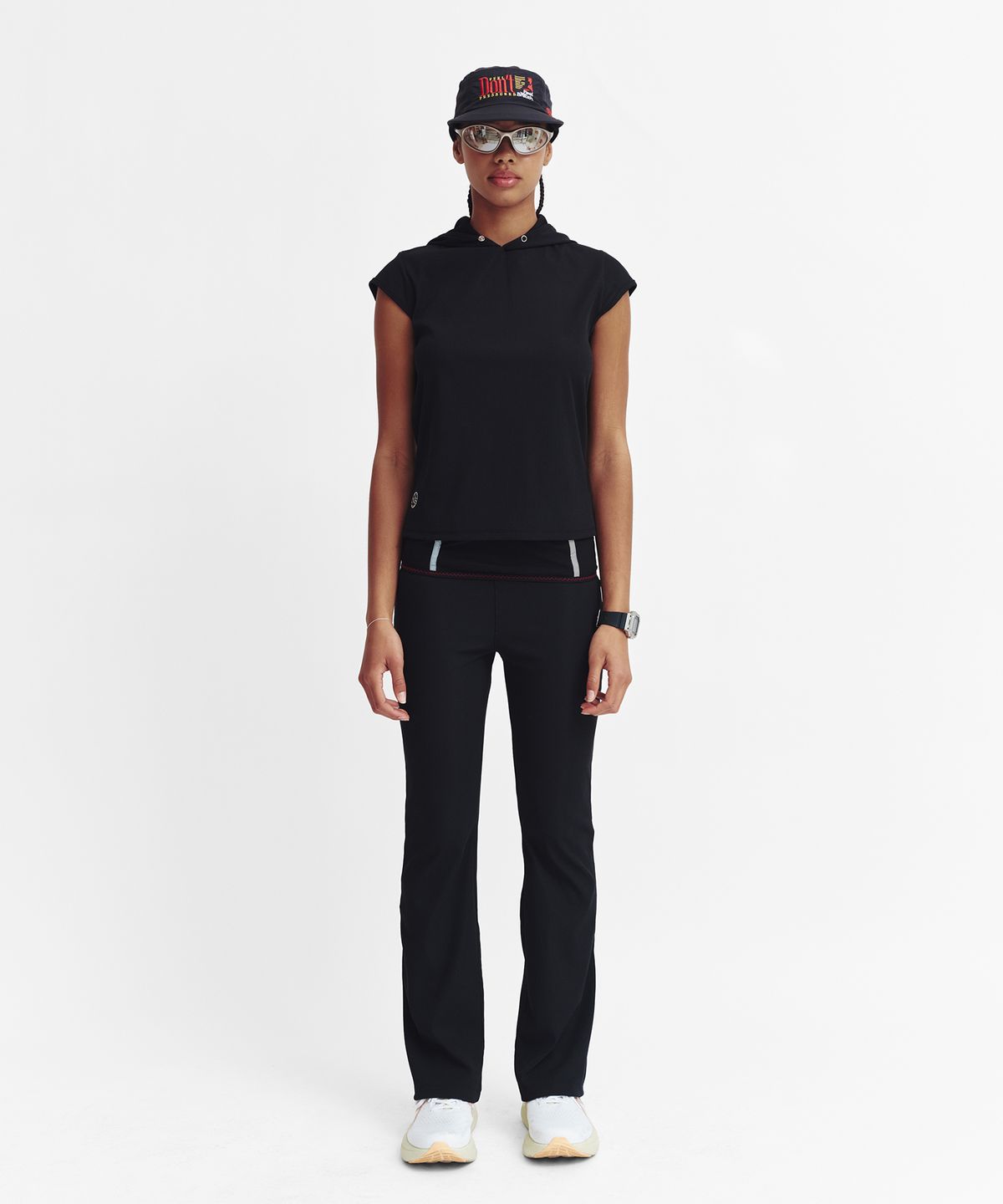 미나수(MENASOO) Move Fit Bootcut Ribbed Pants_Black
