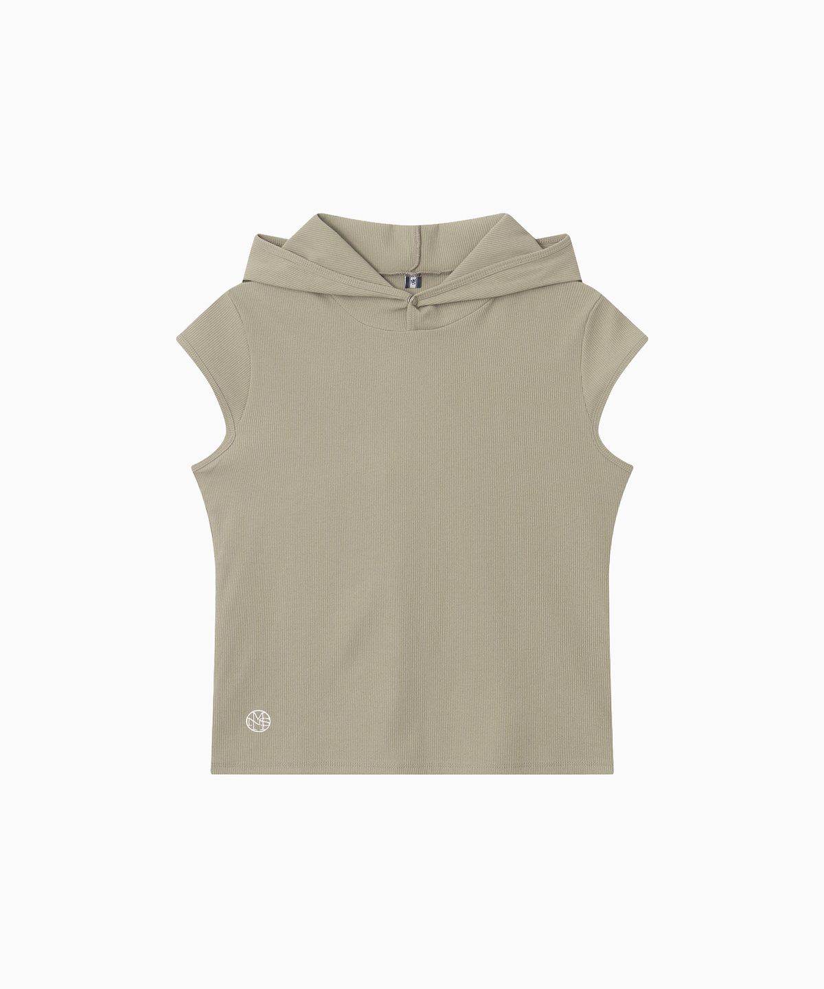 미나수(MENASOO) Move Hood Ribbed Top_Beige
